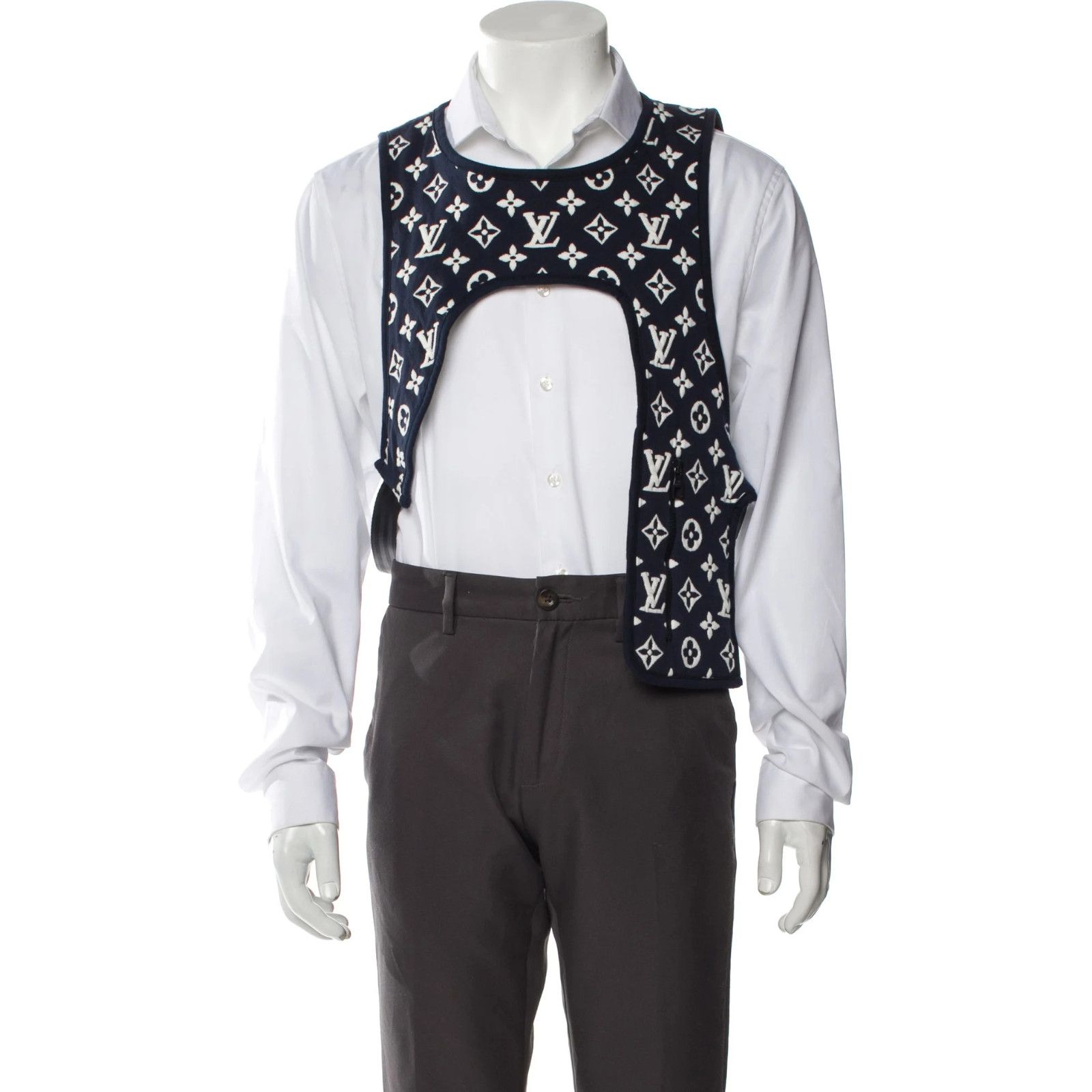 Louis Vuitton Louis Vuitton Monogram Logo Blue White Mid Layer Vest Medium Size US M / EU 48-50 / 2 - 3 Thumbnail