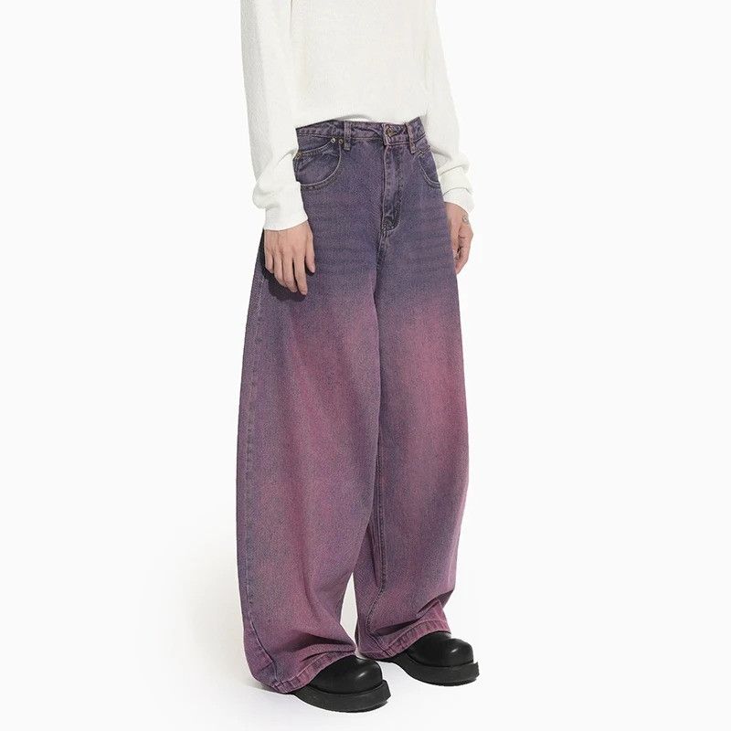 Jean Casual Gradient Color Wide Leg Denim Size US 32 / EU 48 - 4 Thumbnail
