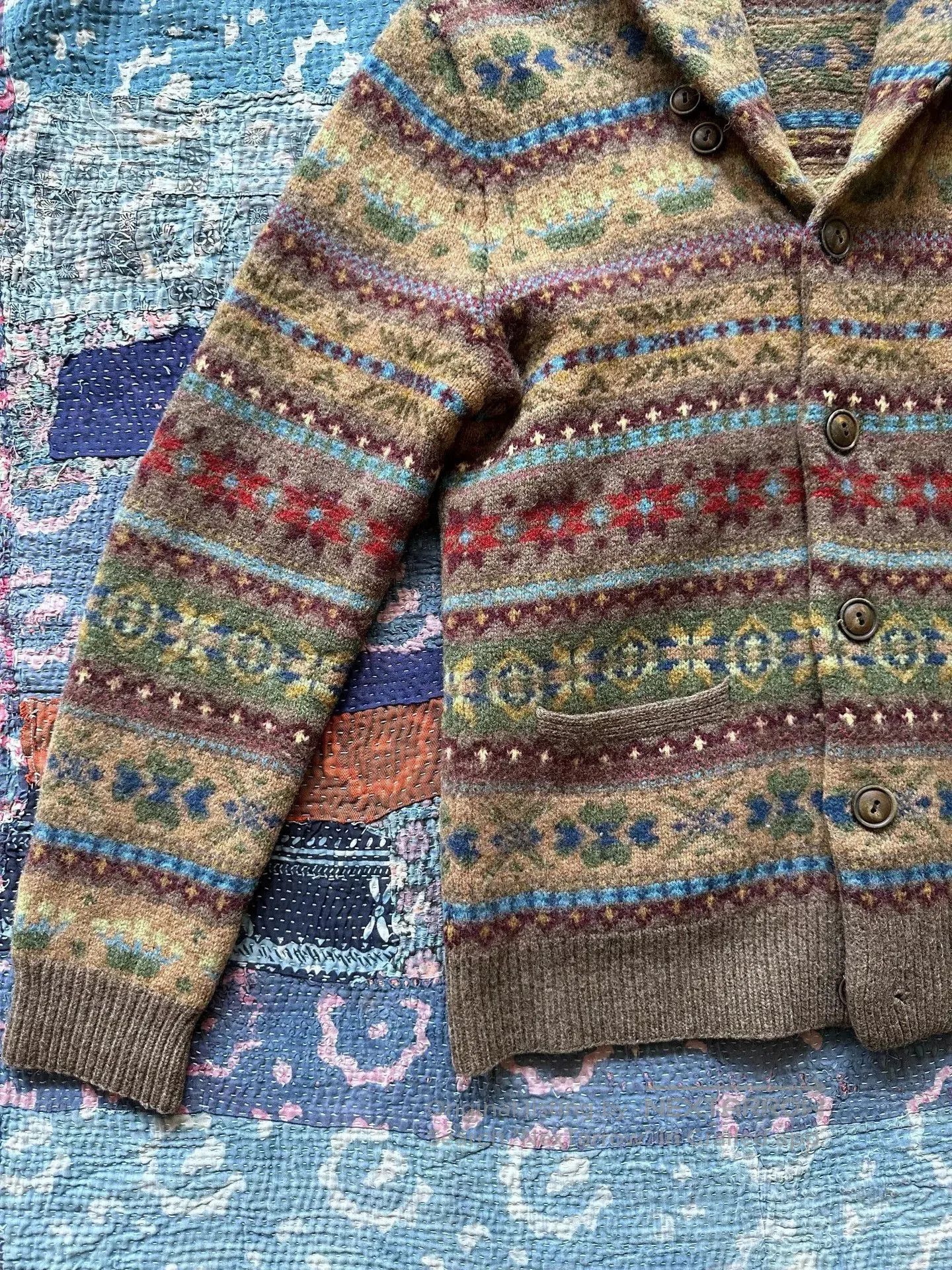 RRL Ralph Lauren RRL Wool Fair Isle Stripe Sweater. Size US M / EU 48-50 / 2 - 3 Thumbnail