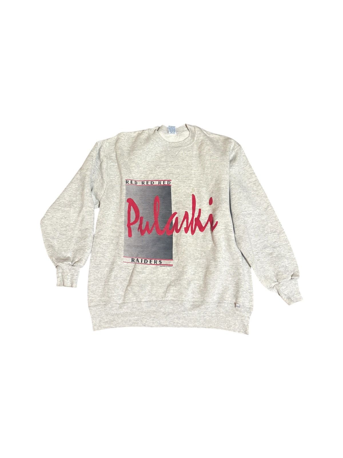 Vintage 1990s red Pulaski raiders sweatshirt Size US XL / EU 56 / 4 - 1 Thumbnail