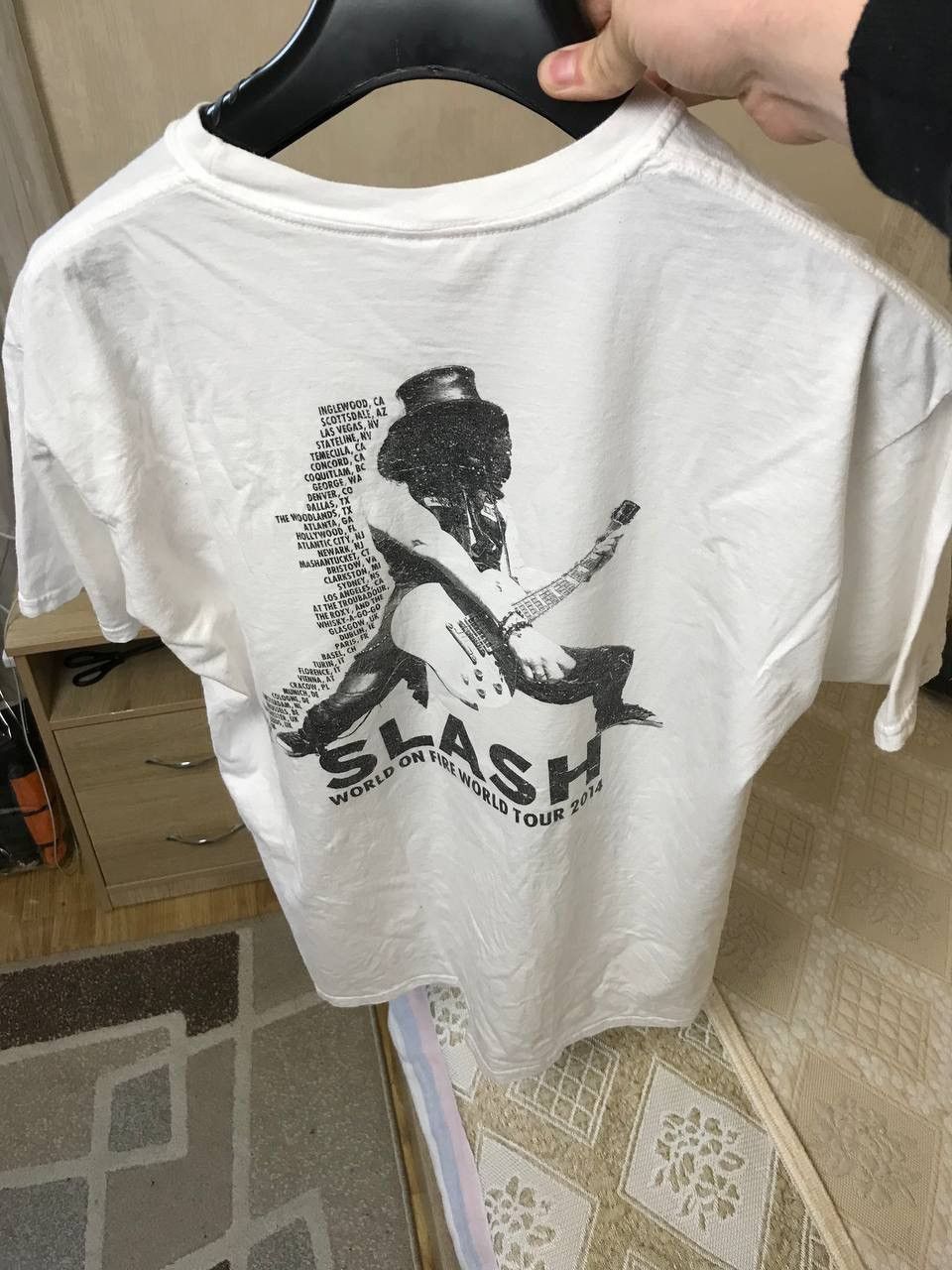 Band Tees 🔥 Slash 2014 World On Fire Tour T Shirt Music Size US XL / EU 56 / 4 - 10 Thumbnail