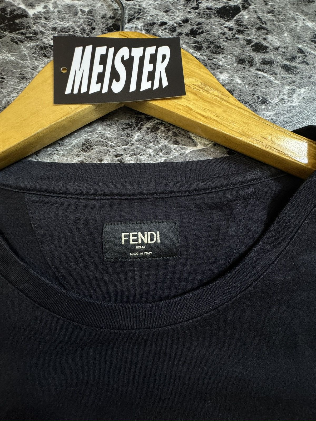 Fendi Fendi Black Fur Light Bulb T-shirt Size US M / EU 48-50 / 2 - 4 Thumbnail