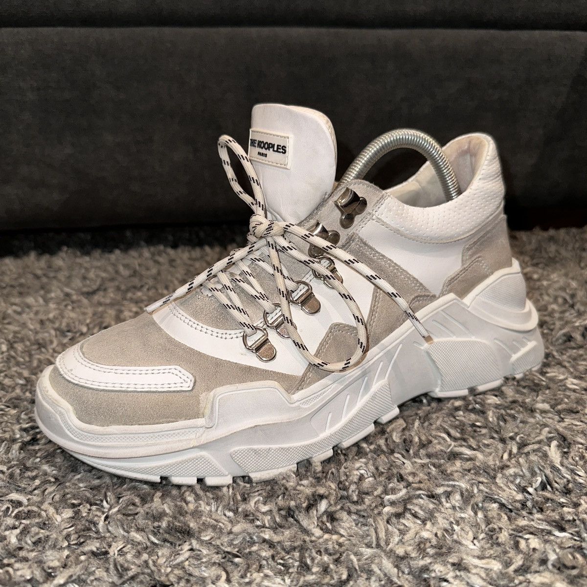 The Kooples The Kooples White Leather Chunky Sole Sneakers size 40 EU Size US 9 / IT 39 - 2 Thumbnail