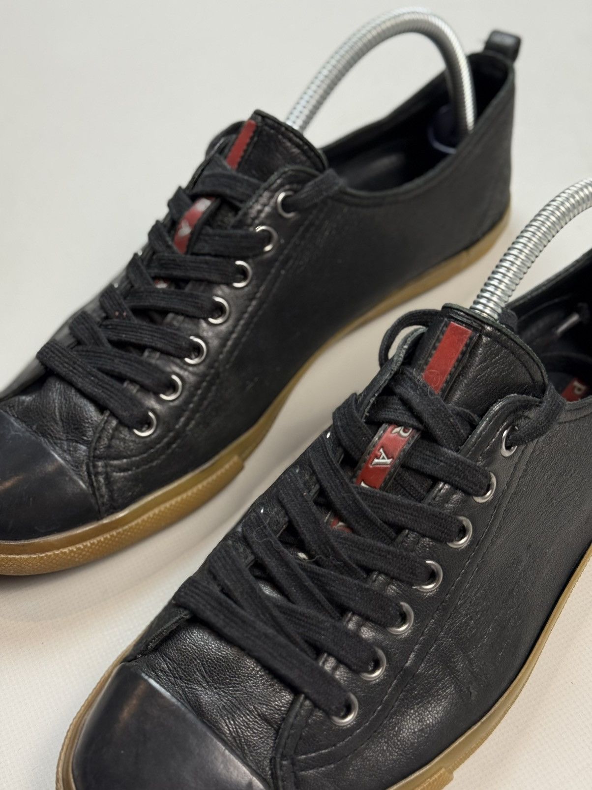 Prada Prada Men’s Leather Low Top Lace Up Sneakers Shoes Size US 8.5 / EU 41-42 - 12 Thumbnail