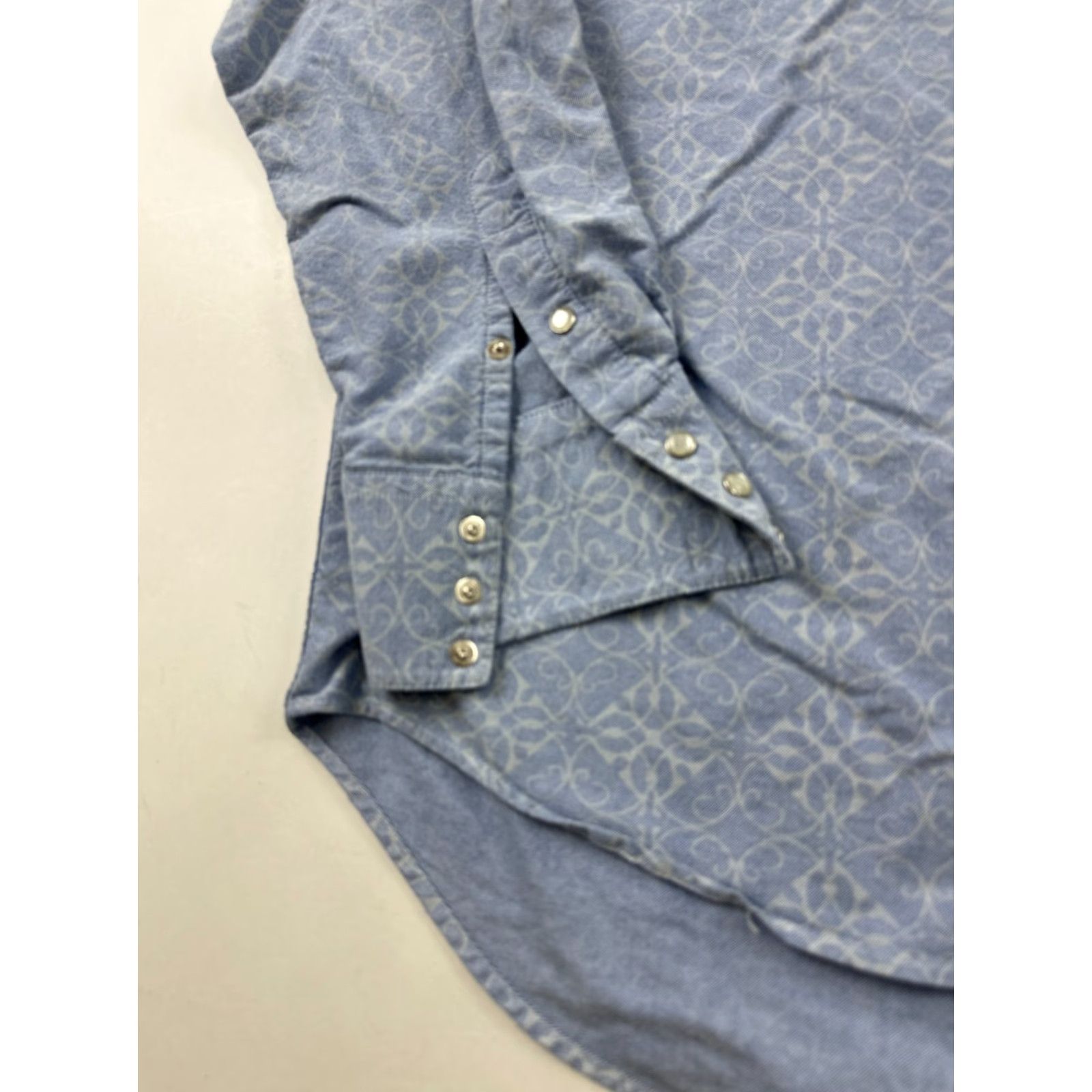 Roper Roper Shirt Mens Large Blue Floral Western Cowboy Pockets Long Sleeve Pearl Snap Button-Up Casual Size US L / EU 52-54 / 3 - 3 Thumbnail