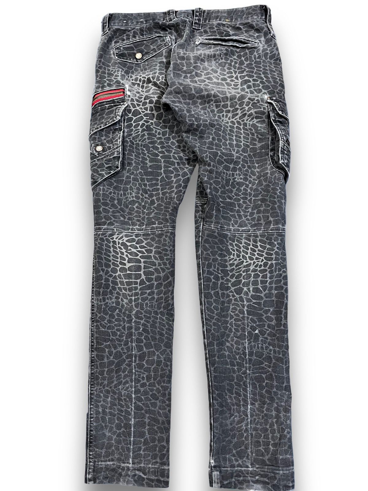 Japanese Brand × Temple Of Jawnz Vintage Jawin SnakeSkin Cargo Denim Size US 32 / EU 48 - 6 Thumbnail