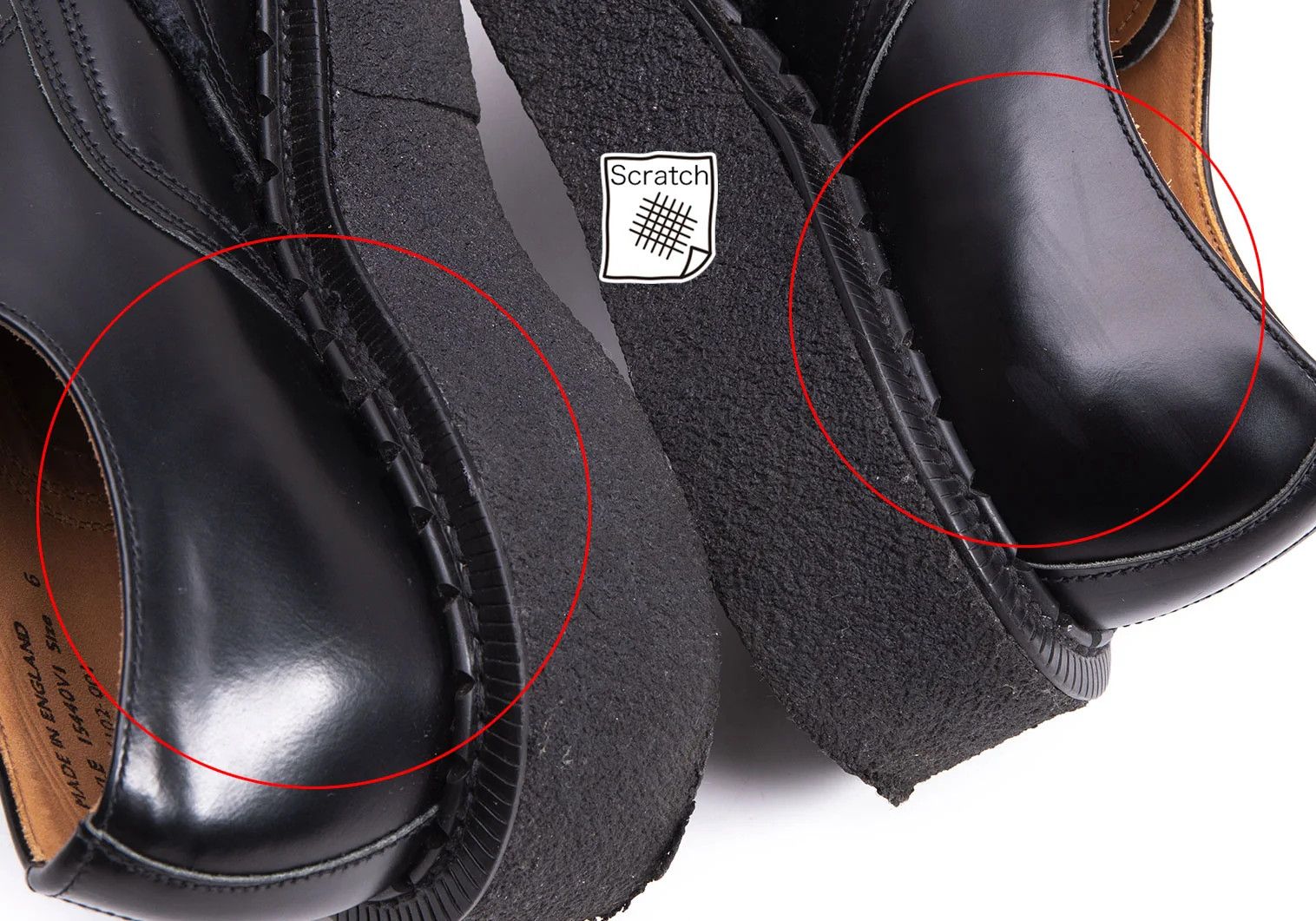 Comme des Garcons Homme Plus Layered Design Leather Oxford Shoes in Black Size 6 Size US 6 / EU 39 - 11 Thumbnail