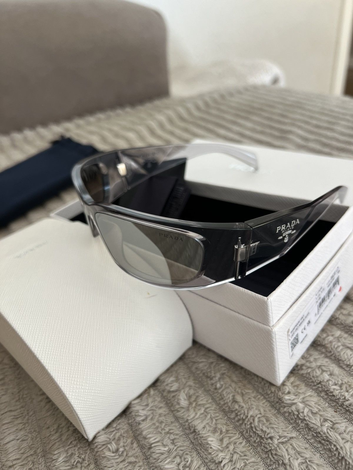 Prada Sunglasses PRADA 0PR A19S ‘Transparent Grey’ Size ONE SIZE - 5 Thumbnail