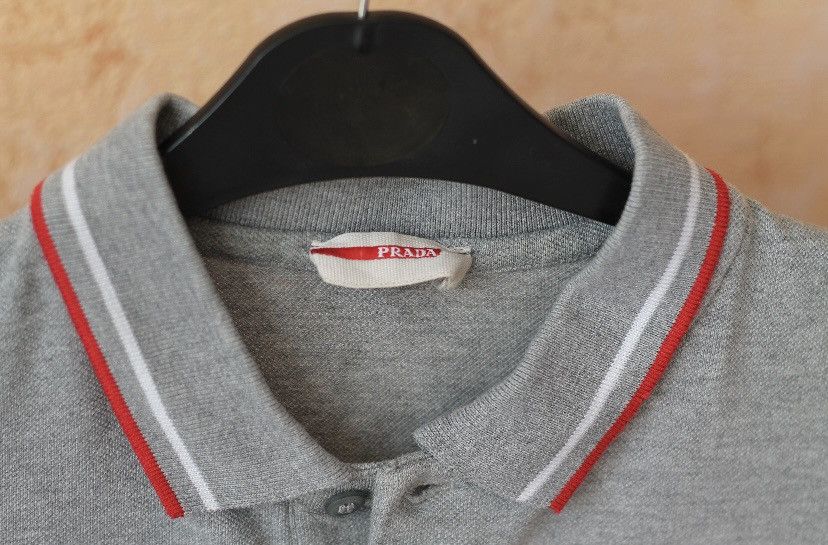 Prada Vintage Prada red tab grey polo t shirt size M medium Size US M / EU 48-50 / 2 - 5 Thumbnail