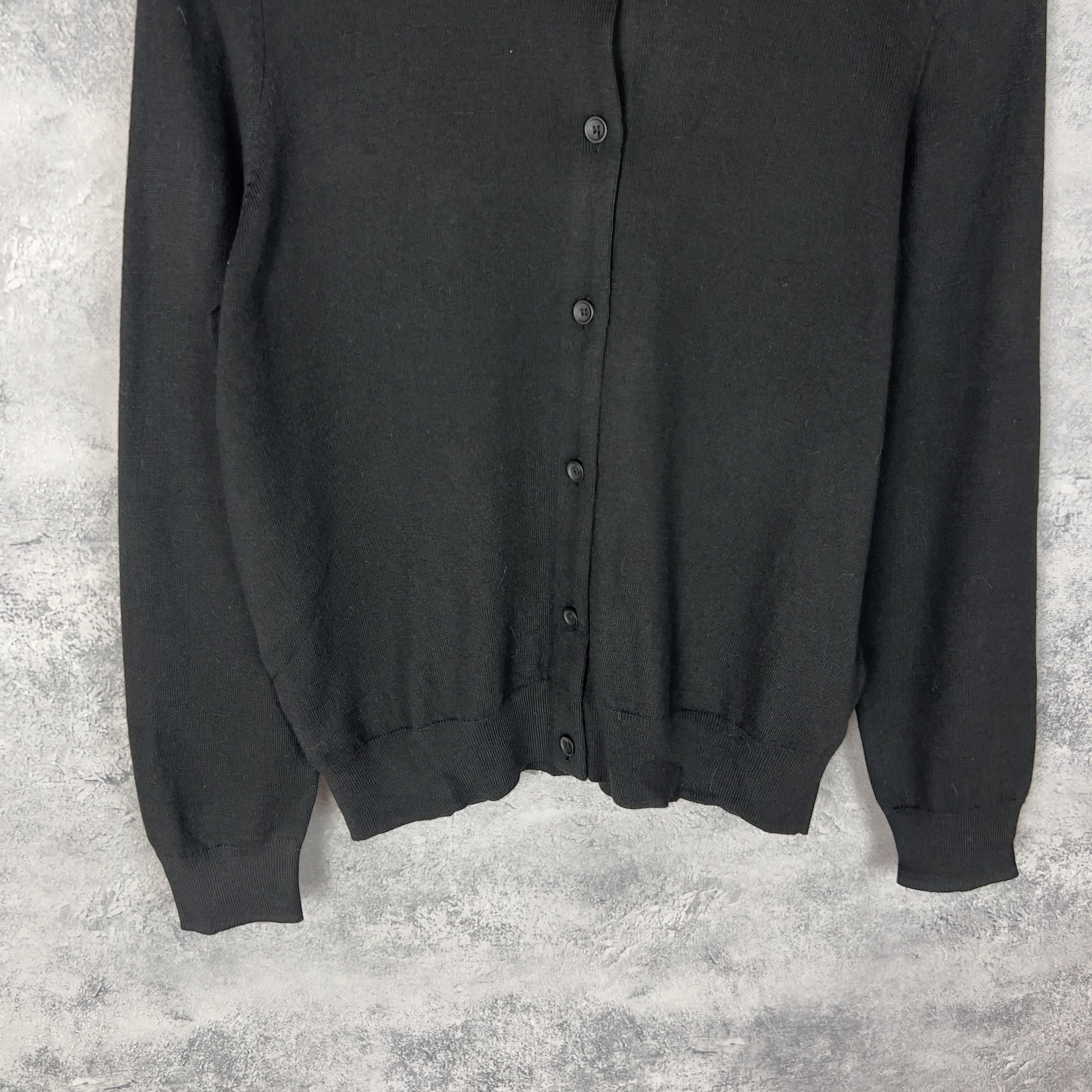 Coach × Vintage Coach Cardigan Women's Size M Viscose Black Long Sleeve Size M / US 6-8 / IT 42-44 - 3 Thumbnail
