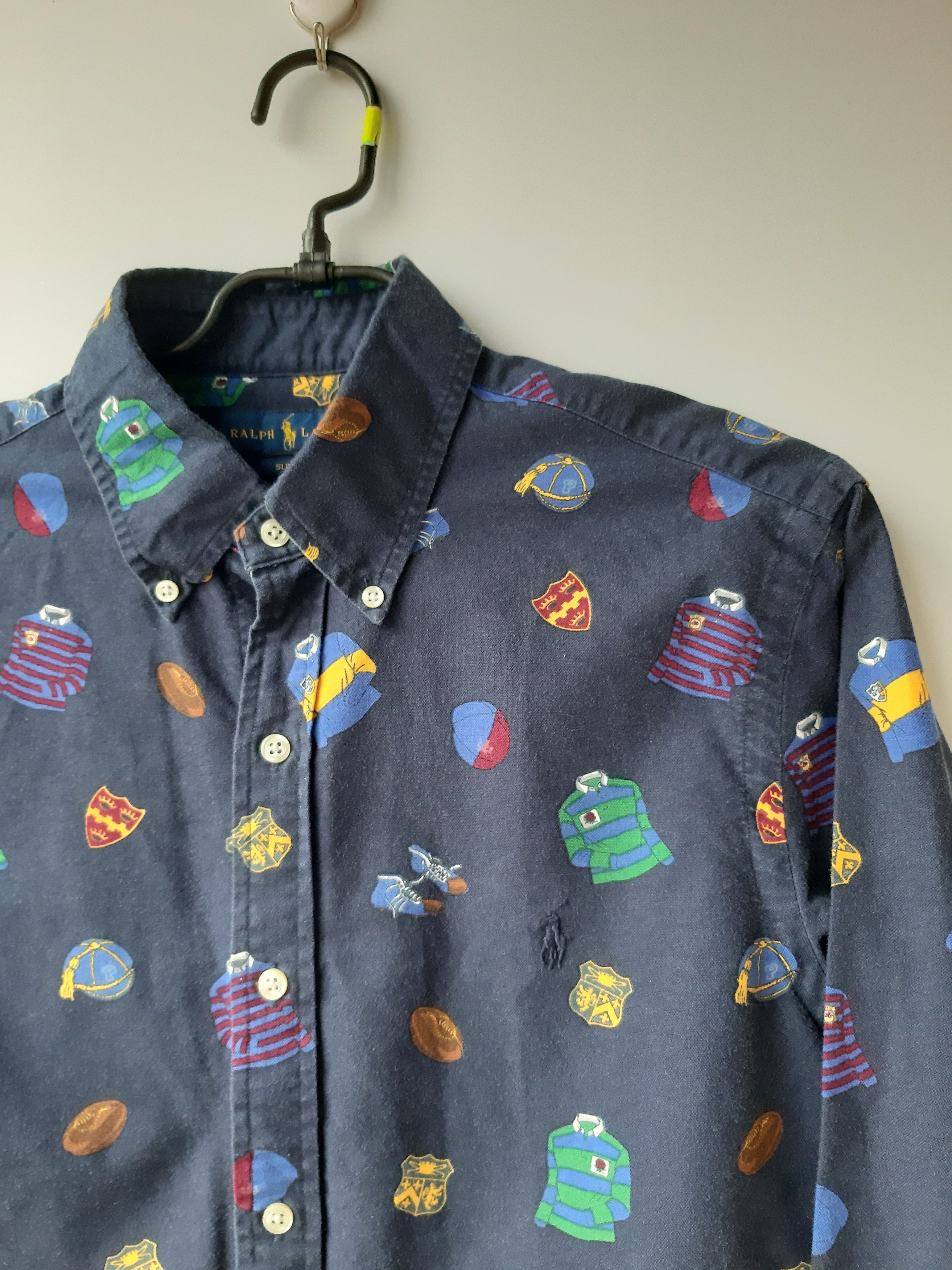 Polo Ralph Lauren × Ralph Lauren Polo Ralph Lauren Classic Fit Navy Blue College Oxford shirt Size US M / EU 48-50 / 2 - 2 Thumbnail