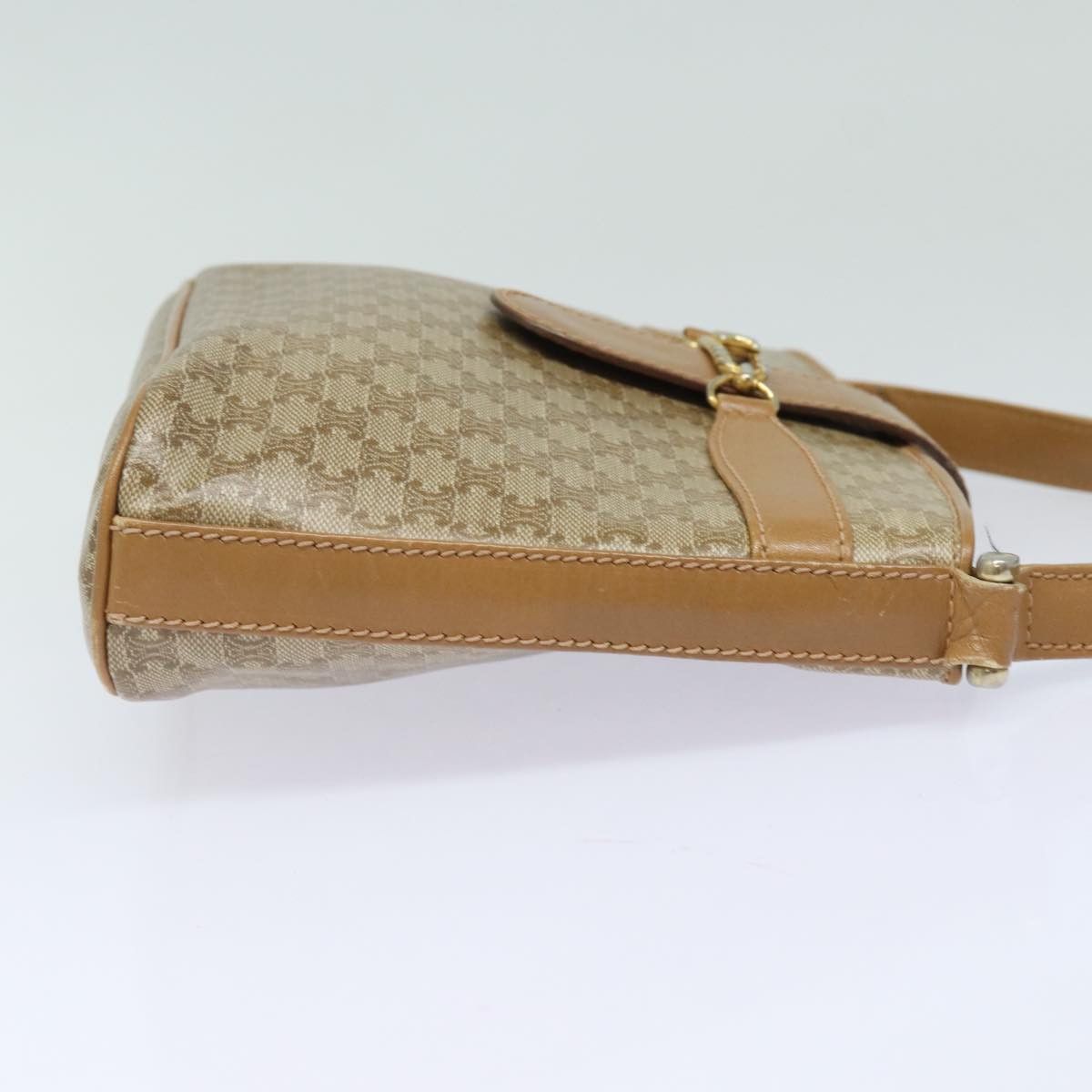 Celine CELINE Macadam Canvas Shoulder Bag Beige Size ONE SIZE - 4 Thumbnail