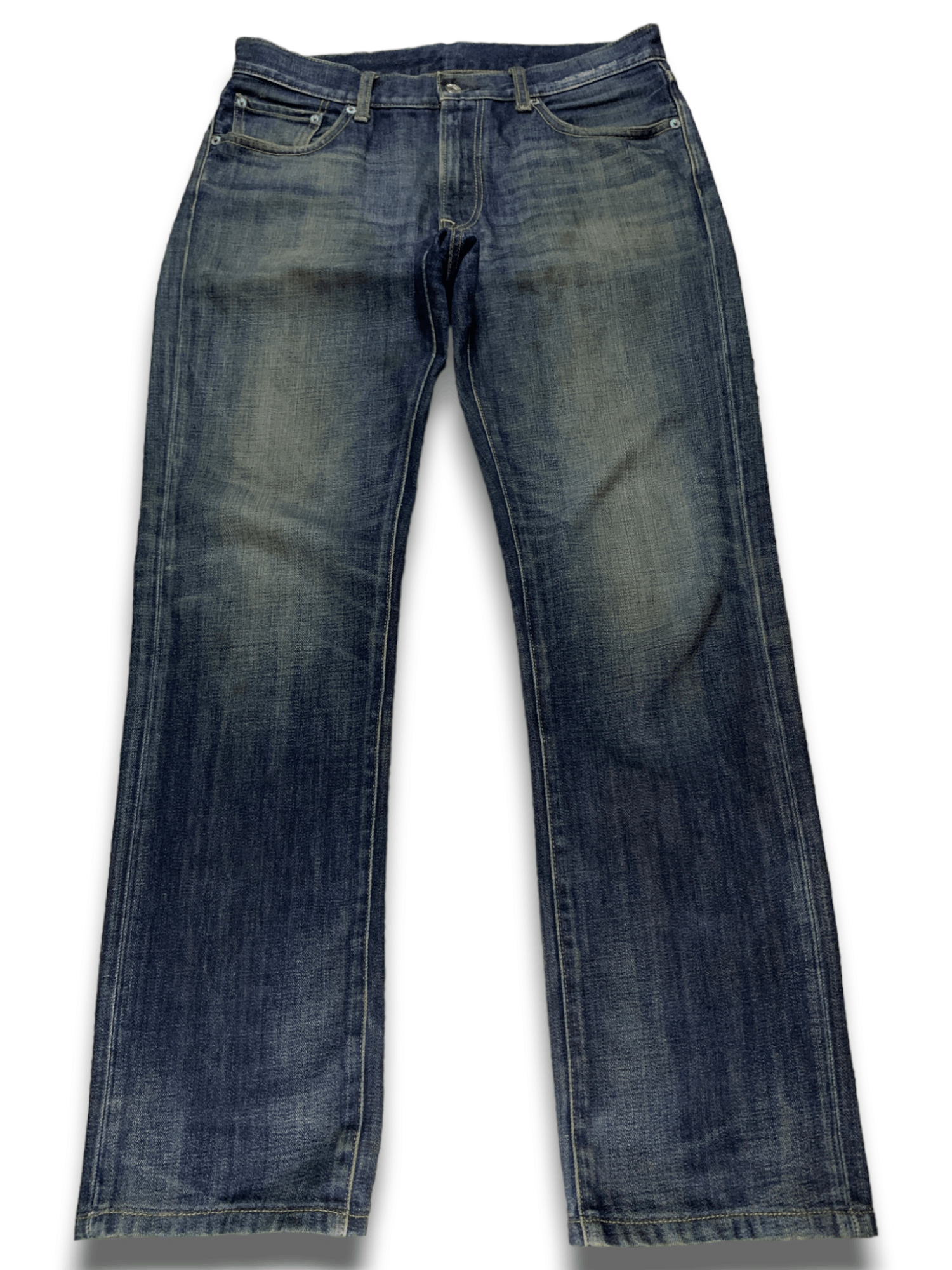 Japanese Brand × Uniqlo Vintage Japanese Uniqlo Kaihara Fabric Loose Jeans 34x32 Size US 34 / EU 50 - 1 Thumbnail