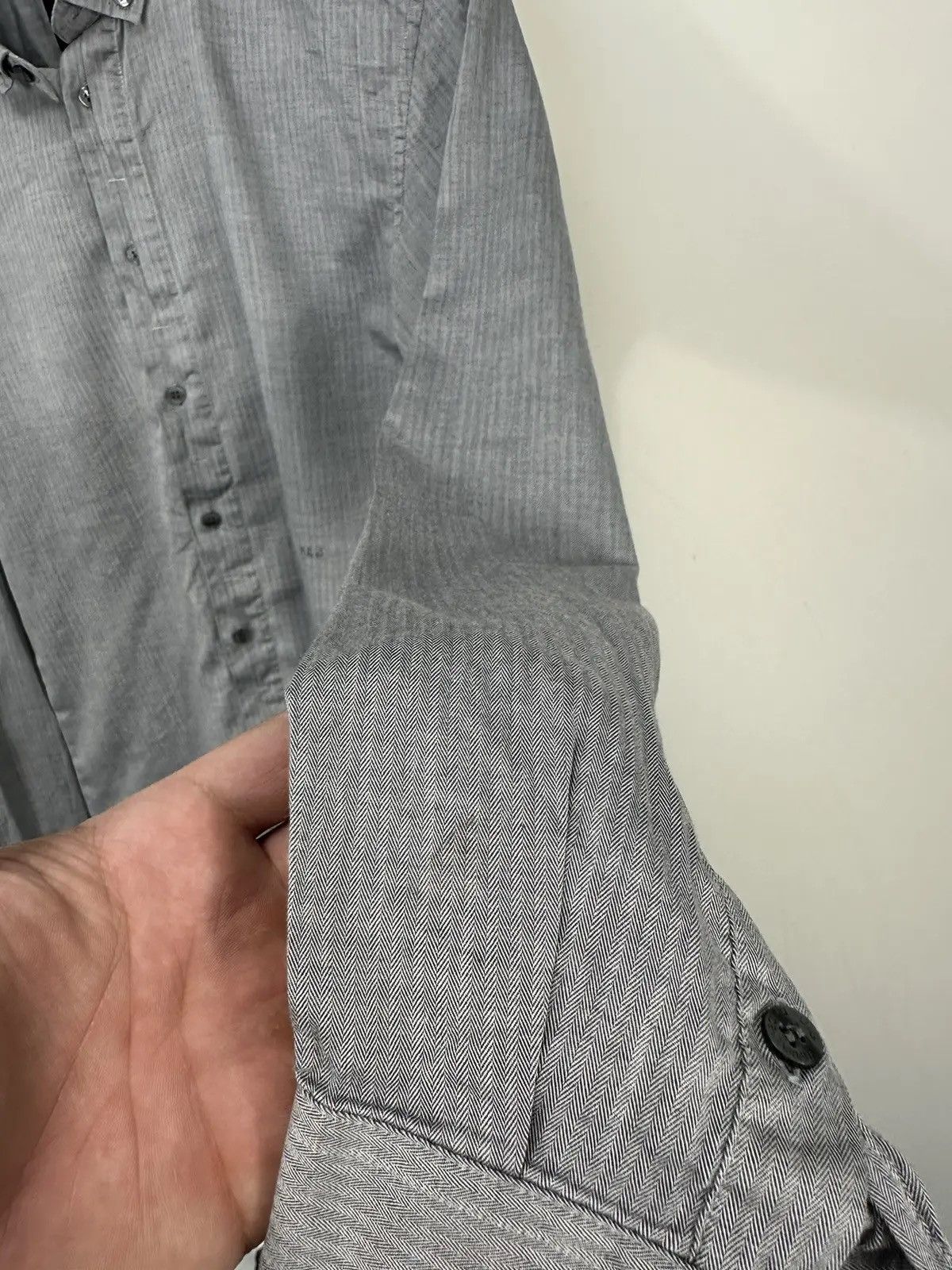 Dolce & Gabbana × Vintage Dolce & Gabbana Men's Slim Fit Gray Luxury Button Up Shirt Size US M / EU 48-50 / 2 - 8 Thumbnail