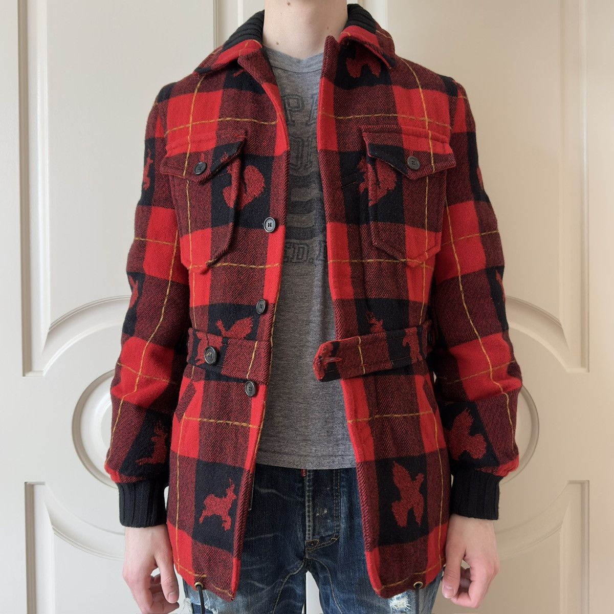 Dsquared2 Dsquared2 F/W 2004 Plaid Wool Coat Size 46 Size US M / EU 48-50 / 2 - 5 Thumbnail