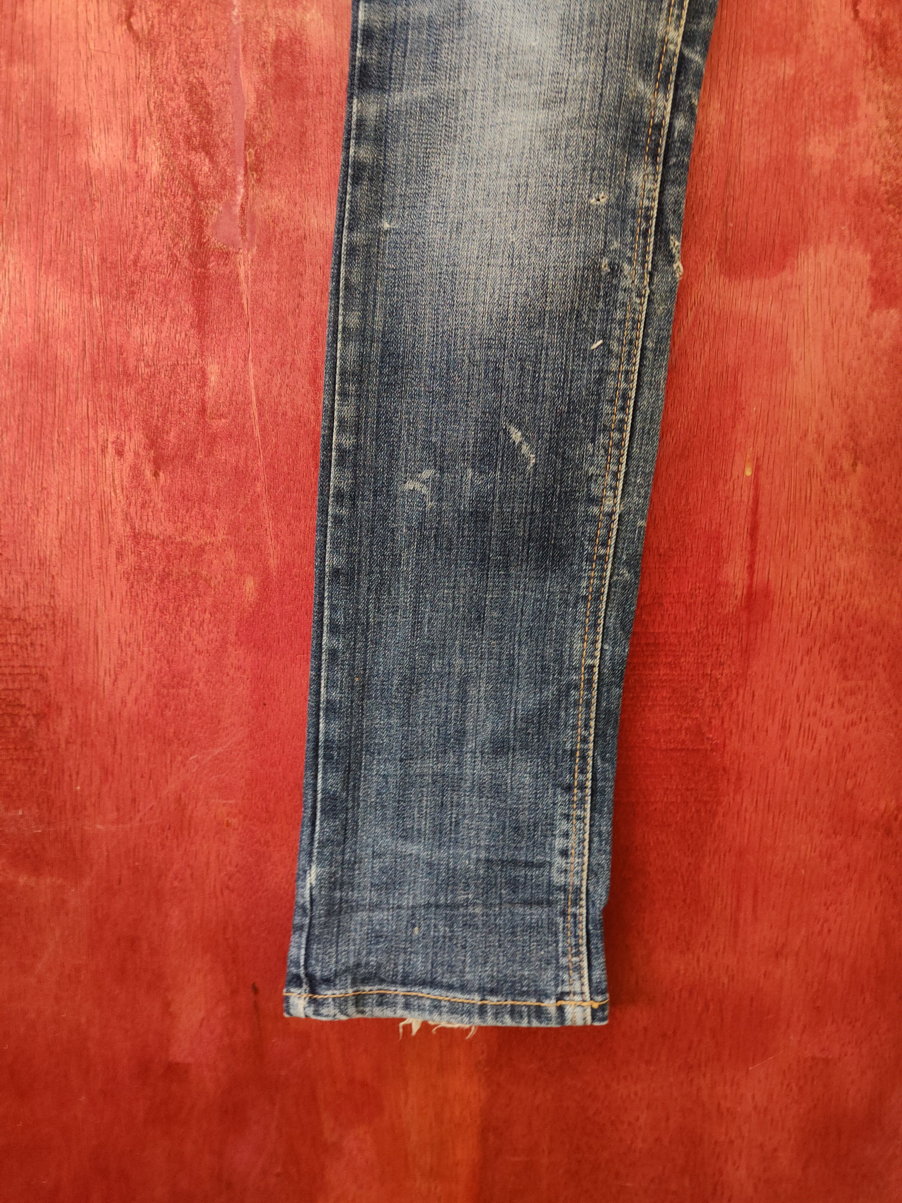 Designer × Japanese Brand Cecil McBee Blue Distressed Ripped Jeans #S2139 Size 28" / US 6 / IT 42 - 4 Thumbnail
