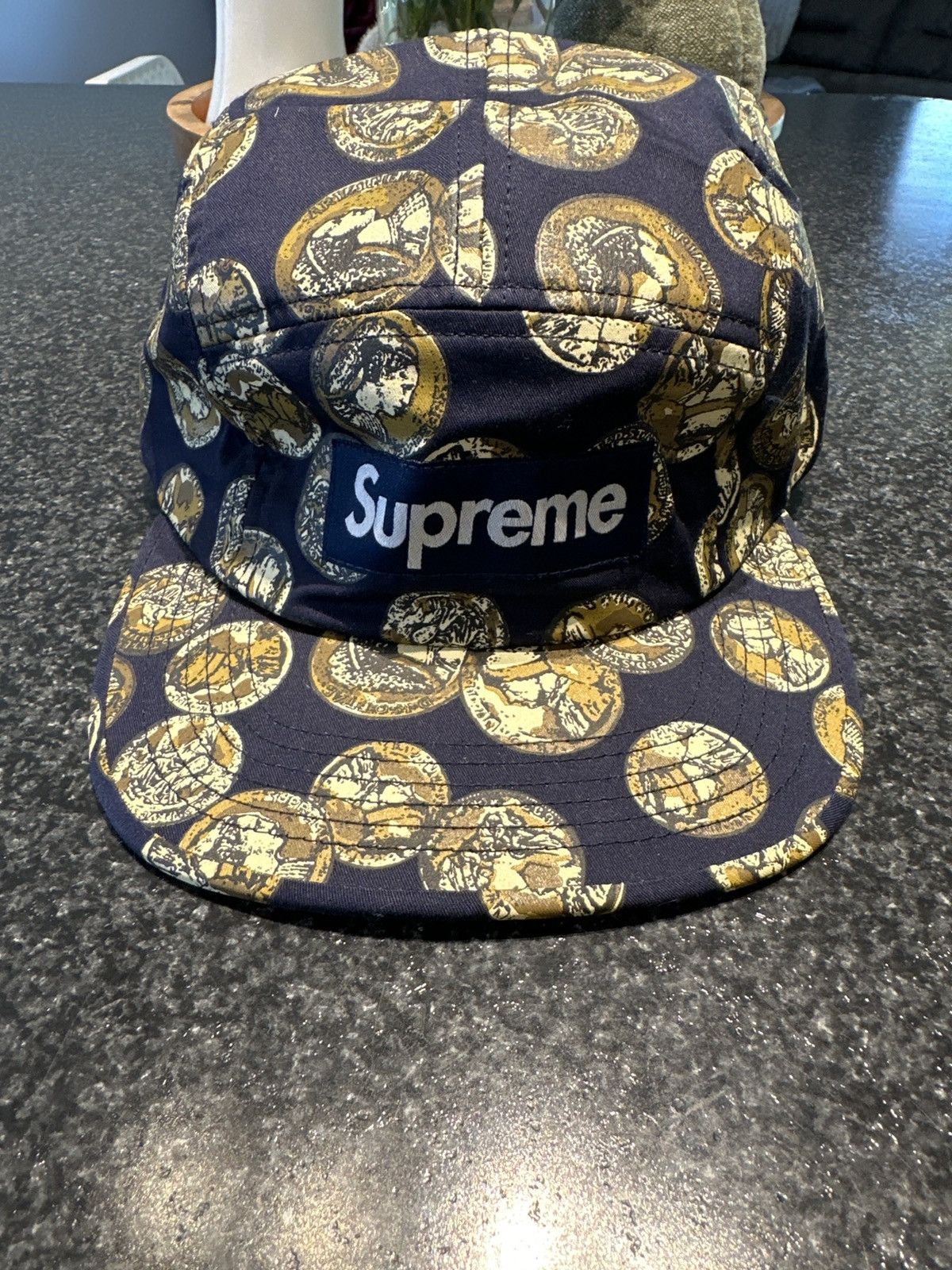 Supreme Supreme Blue Coins Camp Hat Size ONE SIZE - 1 Thumbnail