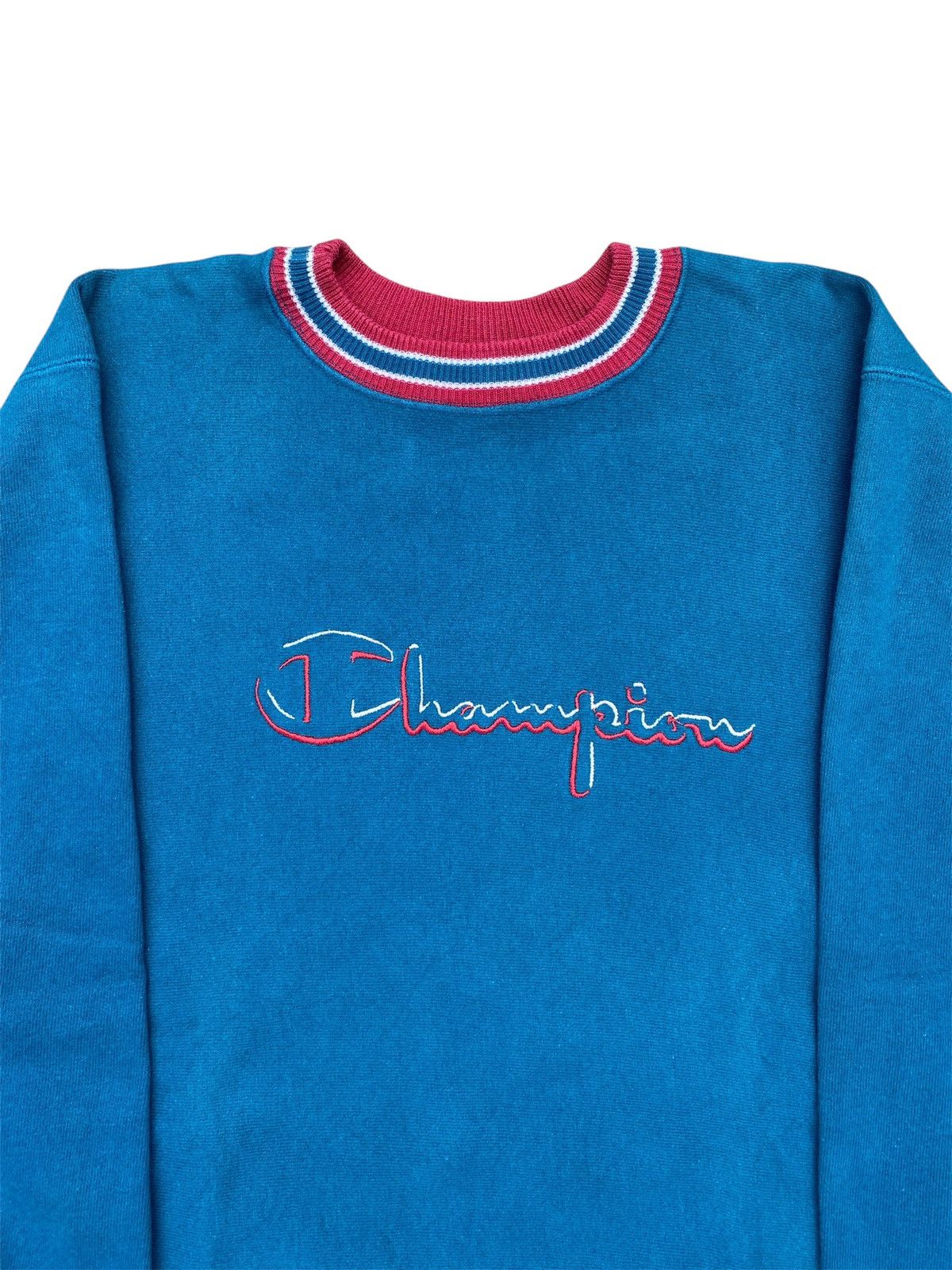 Champion 90s Vintage Champion Reverse Weave Script Logo Sweatshirt Size US L / EU 52-54 / 3 - 7 Thumbnail