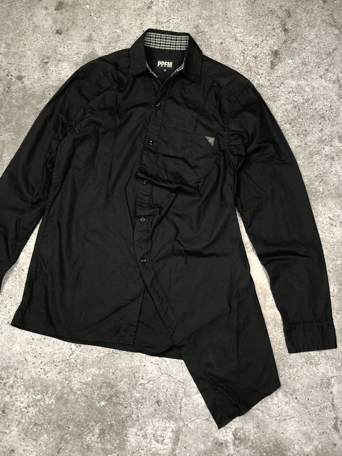 PPFM Asymmetric Black Shirt