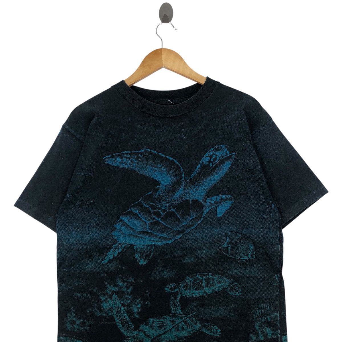 Vintage Vintage 90s AOP Habitat Tee Shirt Turtle Size US M / EU 48-50 / 2 - 2 Thumbnail