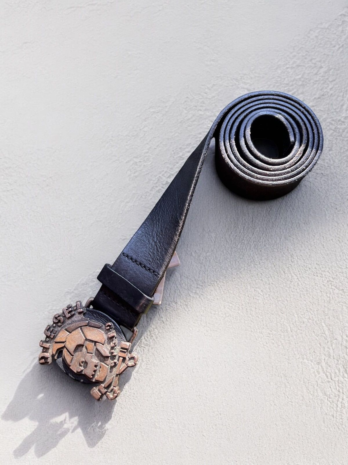 Diesel × Vintage DIESEL MOTOR SKULL METAL BELT VINTAGE LEATHER AVANT GARDE Size ONE SIZE - 5 Thumbnail