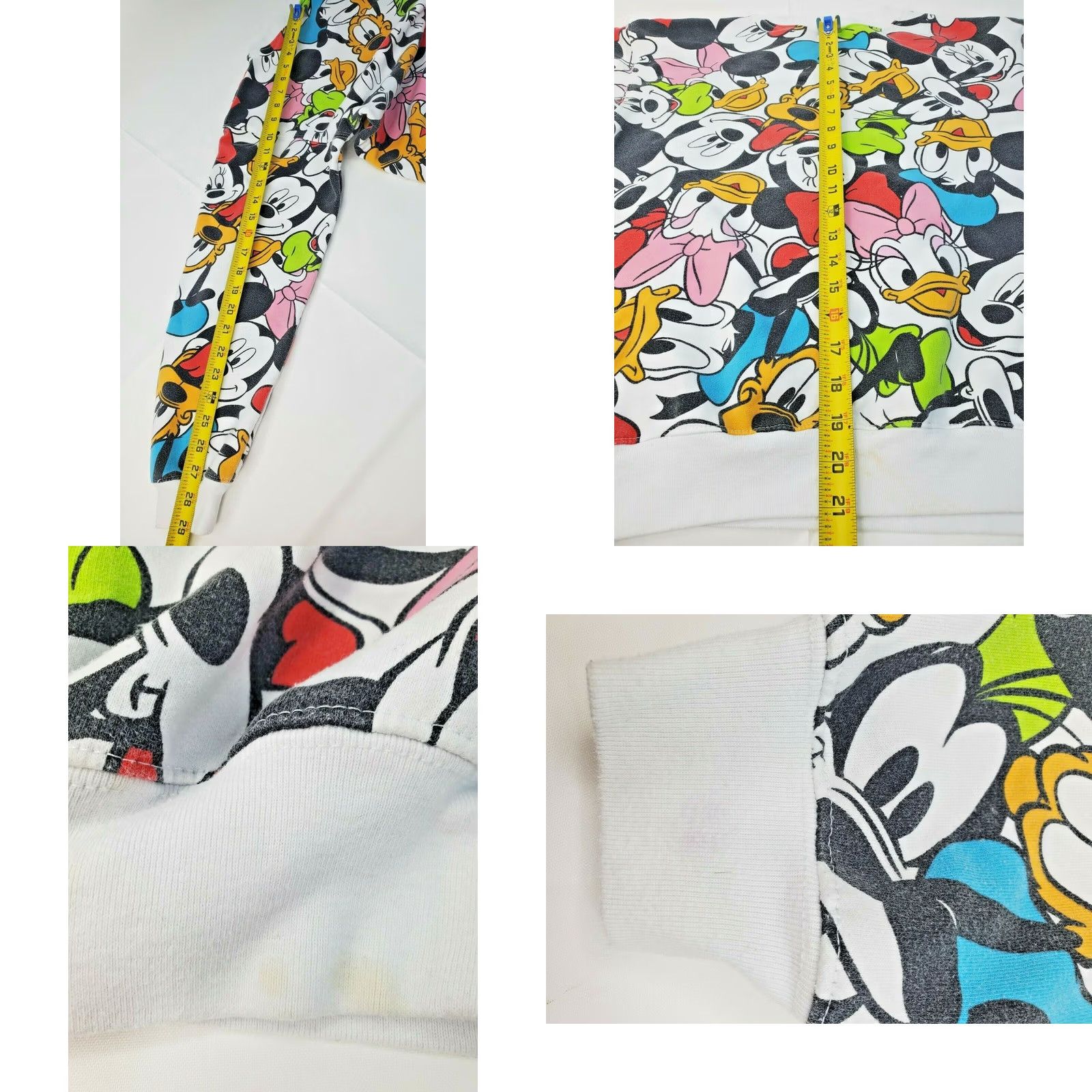 Disney VINTAGE Disney Mickey & Friends All Over Print Pullover Sweater Women S White Red Size S / US 4 / IT 40 - 8 Thumbnail
