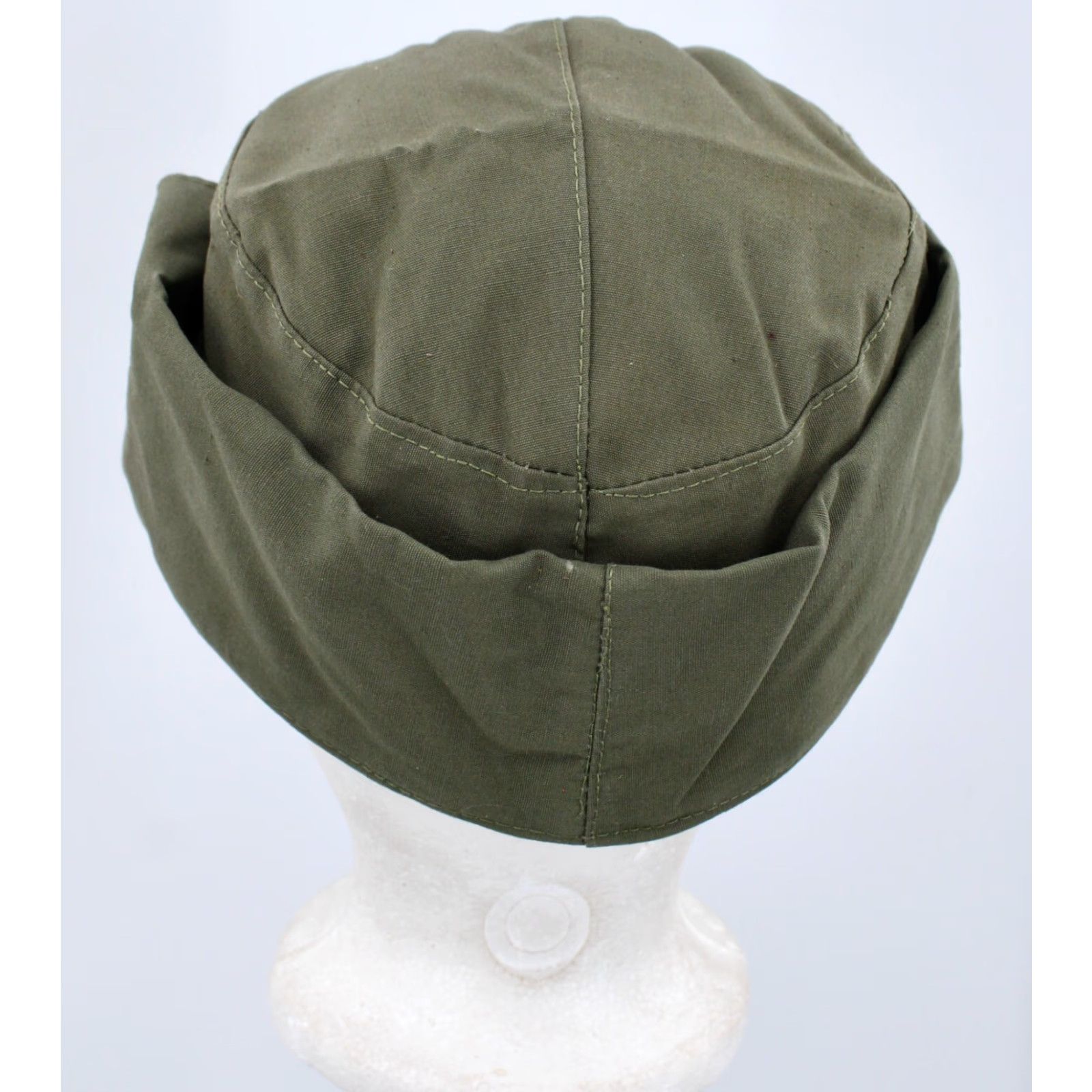 Vintage Men's VTG NOS 1930s Olive Green Hunter Cap Sz 7 1/8 Hat 30s Cap Vintage 1930s Green Cotton Mens Size ONE SIZE - 3 Thumbnail