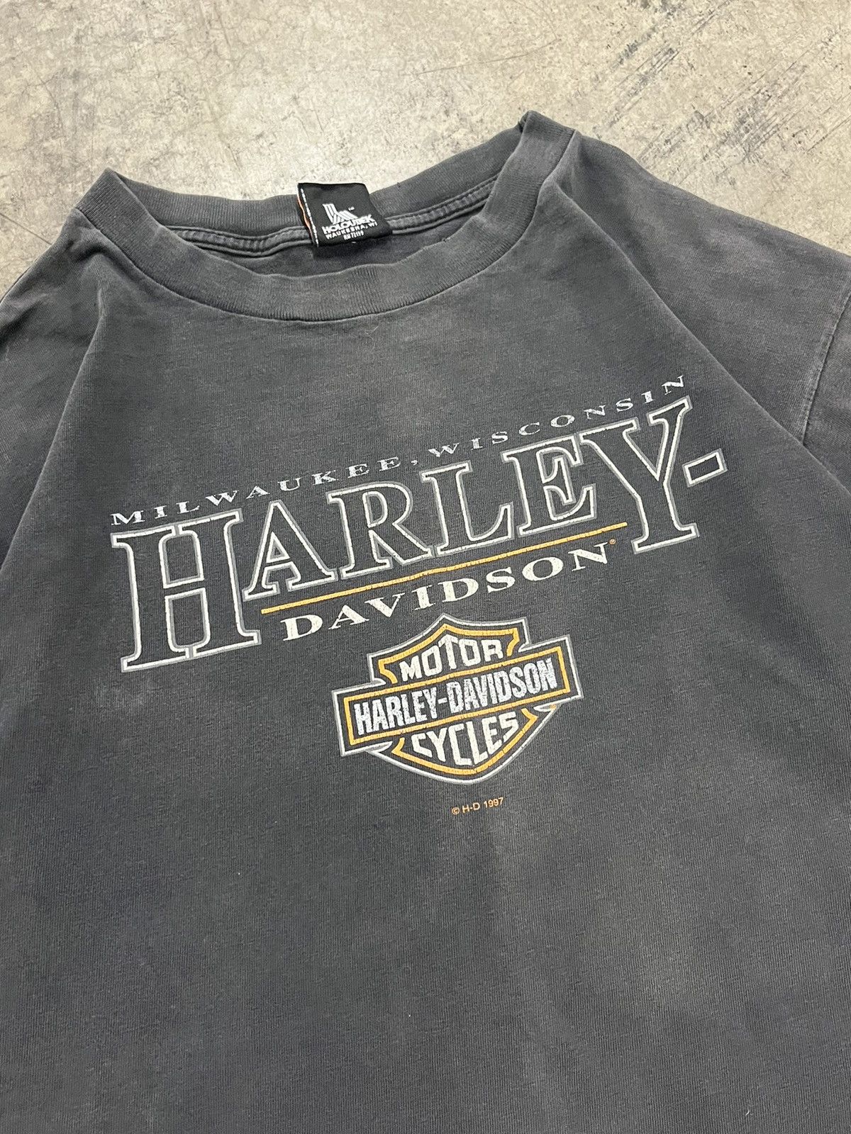 Harley Davidson × Vintage Harley Davidson vintage 90s perfectly sun faded tee shirt Size US XL / EU 56 / 4 - 4 Thumbnail