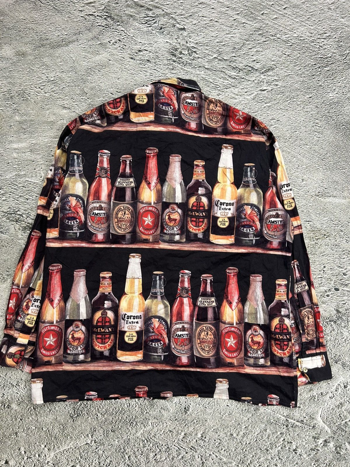 Angelo Litrico × Vintage Angelo Litrico Beer Shirt full print longsleeve button-up Size US XL / EU 56 / 4 - 7 Thumbnail