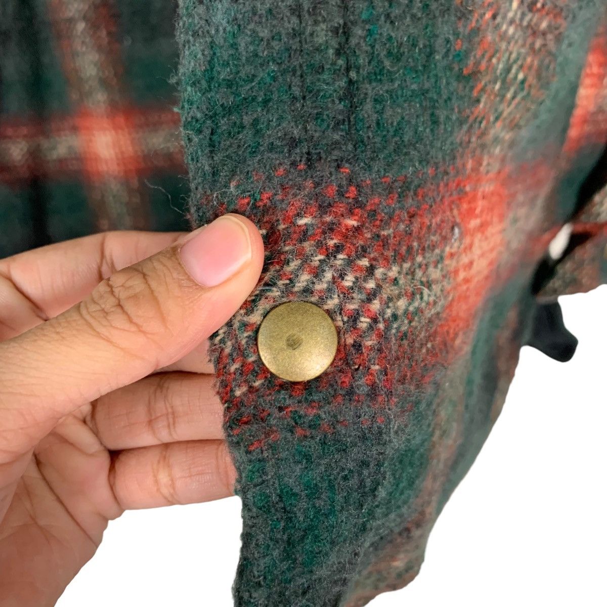 Flannel CAL CRAFT Shadow Plaid Checked Flannel Jacket #0016-C1 Size US M / EU 48-50 / 2 - 16 Thumbnail