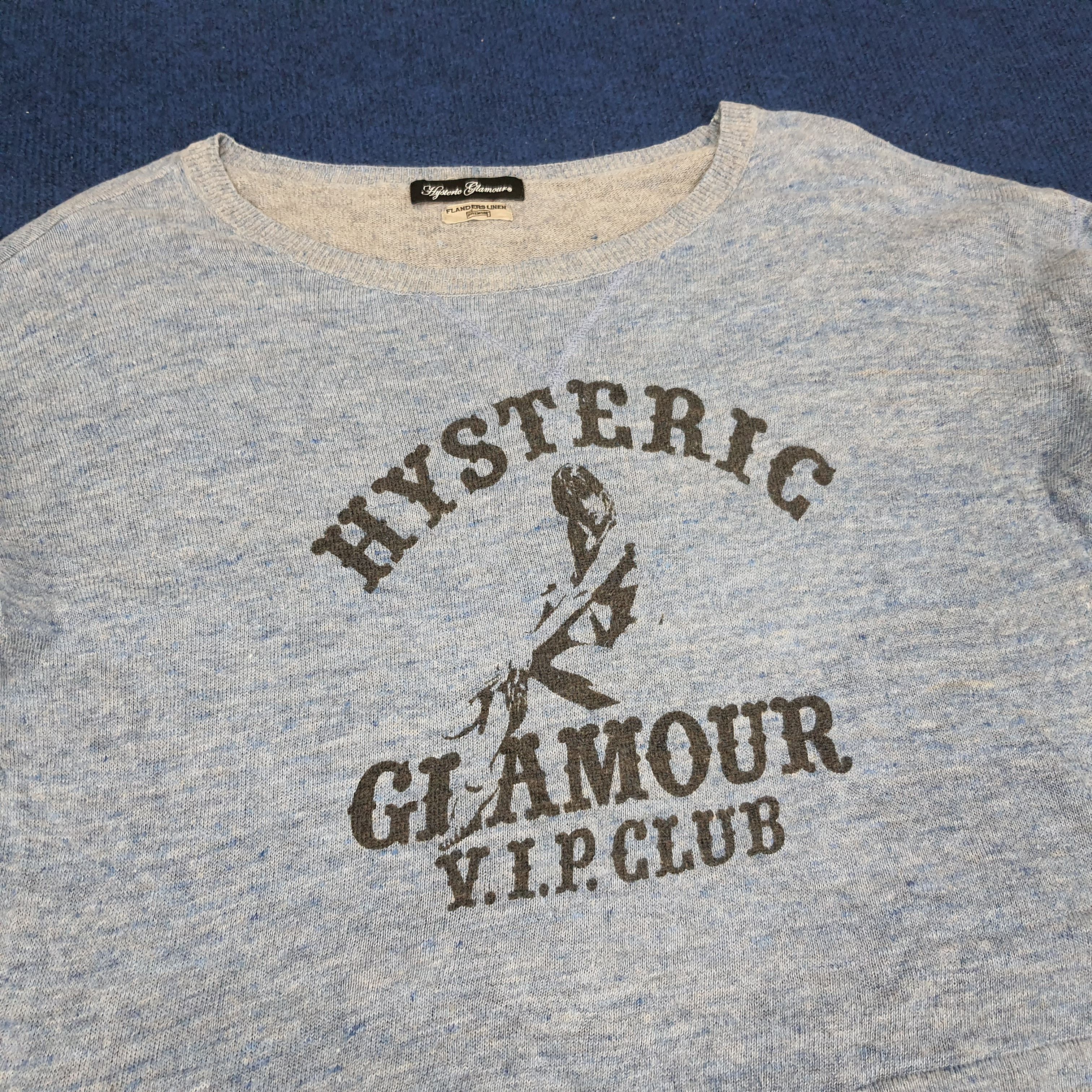 Hysteric Glamour × Japanese Brand × Vintage Vintage Hysteric Glamour VIP Club Flanders Linen Crop Top Size L / US 10 / IT 46 - 2 Thumbnail