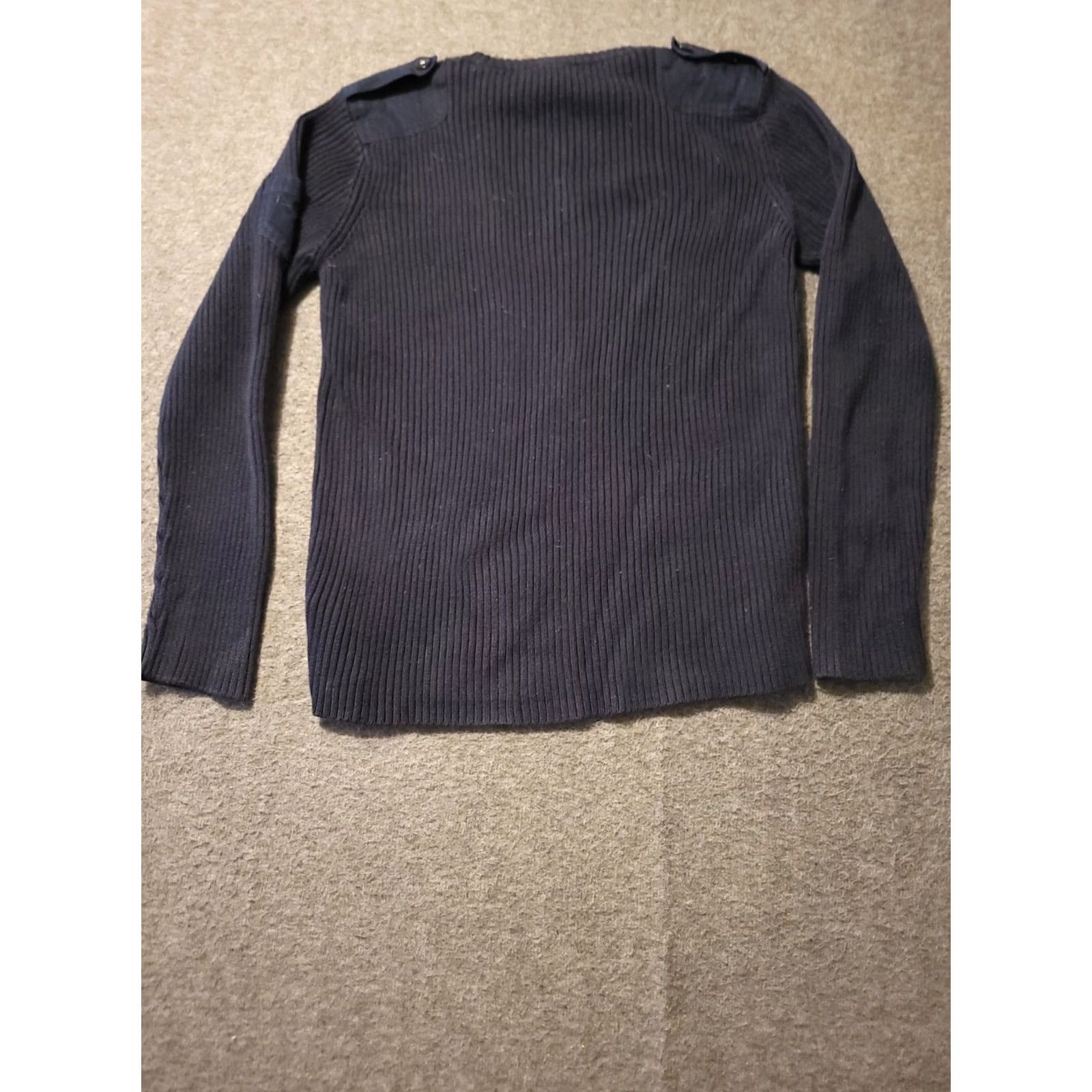 Ralph Lauren VINTAGE Lauren Ralph Lauren Ribbed Military Sweater Women's M Navy Blue Pullover Crew Neck Long Sleeve Logo 90s Designer Outdoor Preppy Pocket Size M / US 6-8 / IT 42-44 - 7 Thumbnail