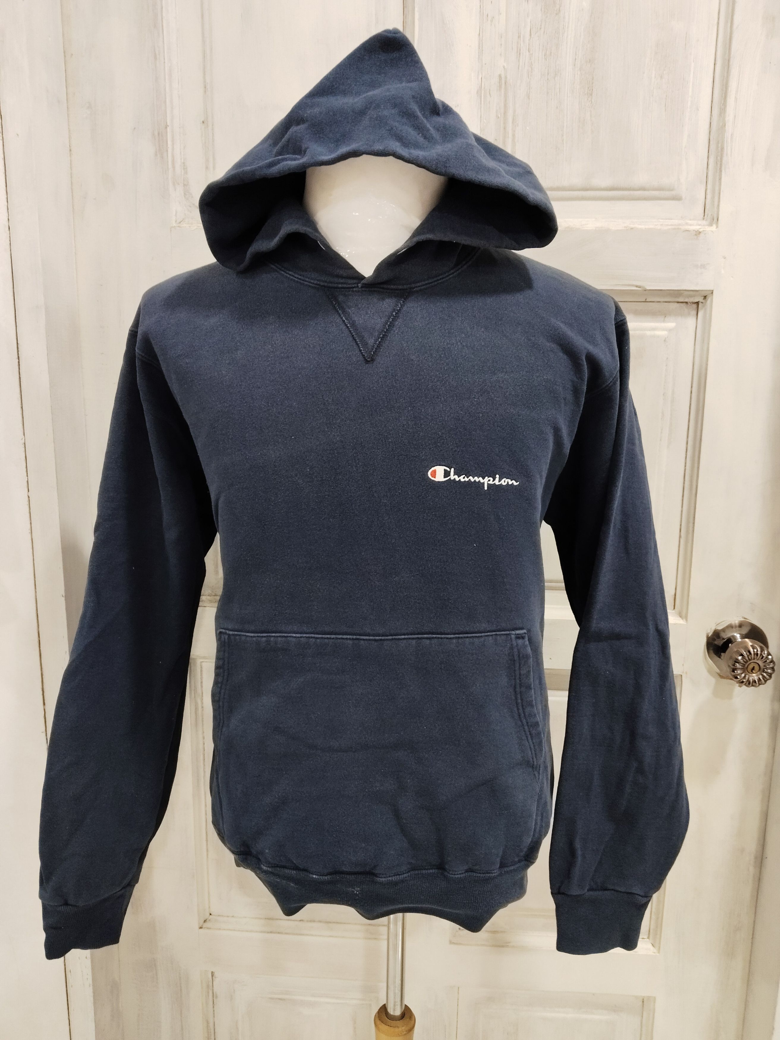 Champion × Vintage Vintage late 80s Champion Embroidery Logo Hoodie Sweatshirt Size US L / EU 52-54 / 3 - 1 Thumbnail