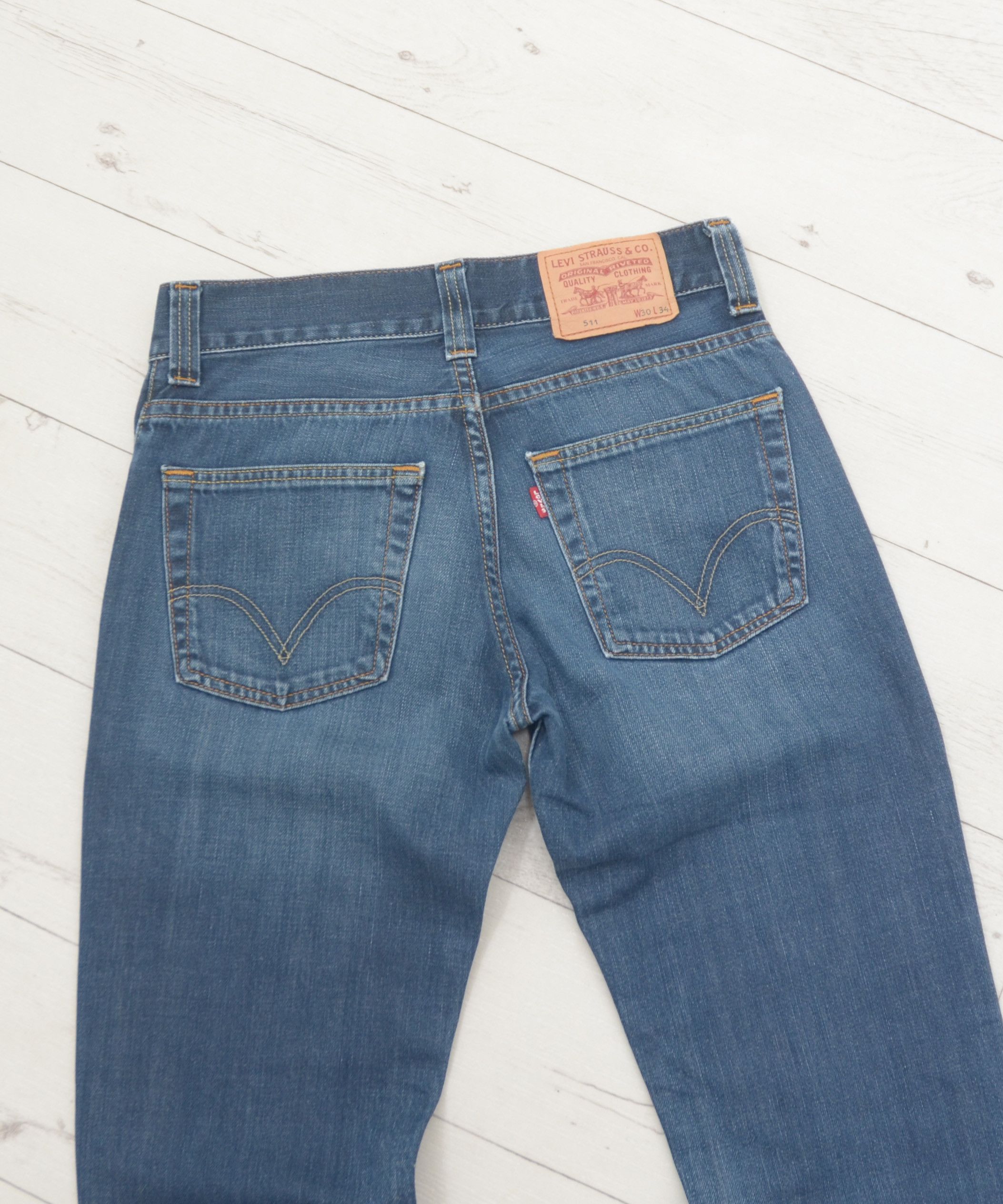 Levi's × Levi's Vintage Clothing × Vintage Vintage 511 Blue Denim Jeans sz 32x34 Wash Slim Size US 30 / EU 46 - 7 Thumbnail