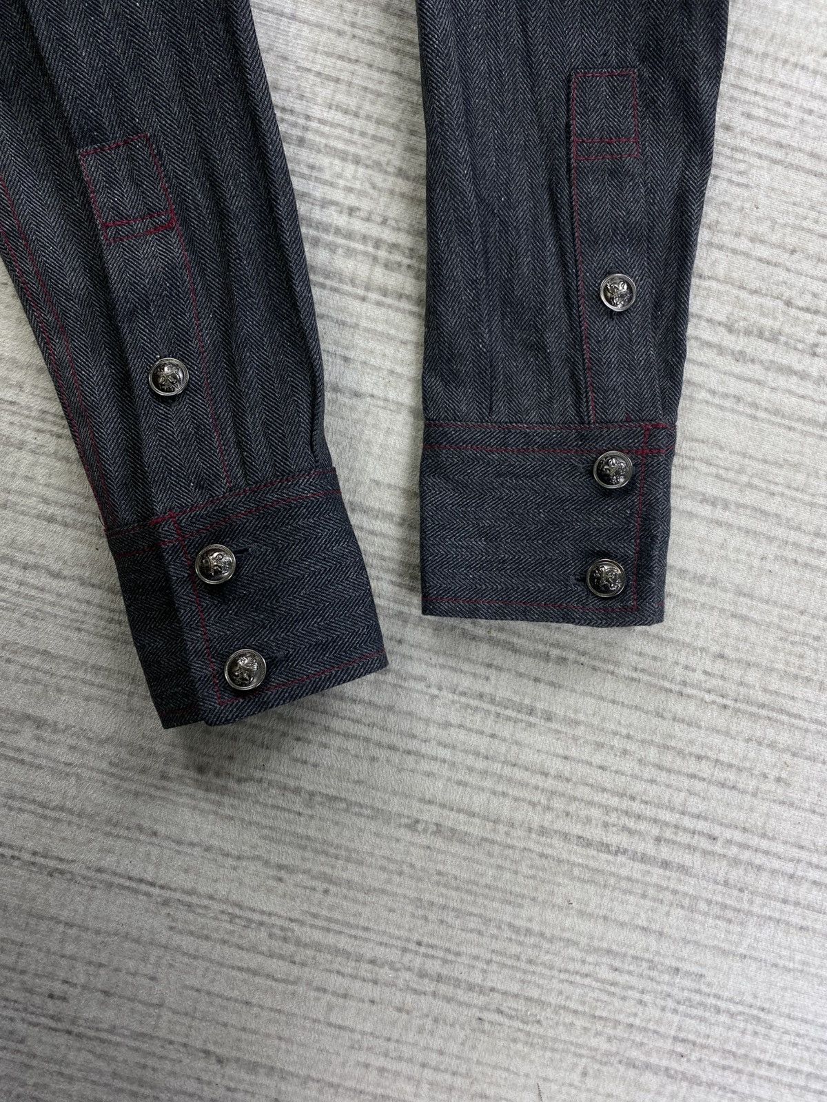 Japanese Brand Vtg A.S.M Atelier Sab Men Western Style Denim Button Shirt Size US M / EU 48-50 / 2 - 8 Thumbnail