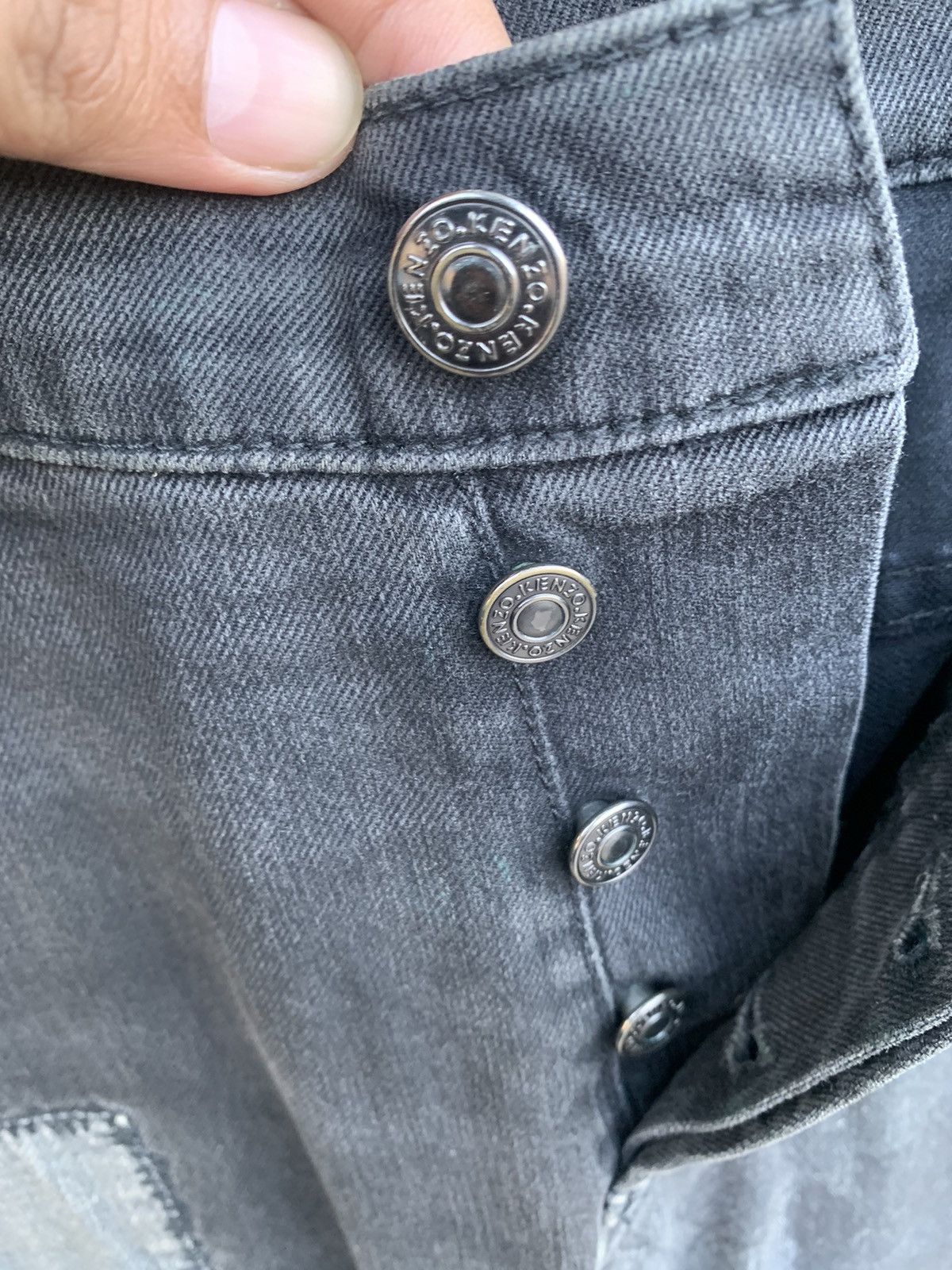 Designer × Japanese Brand × Kenzo Kenzo Patchwork Denim Nice Design Size US 33 - 8 Thumbnail