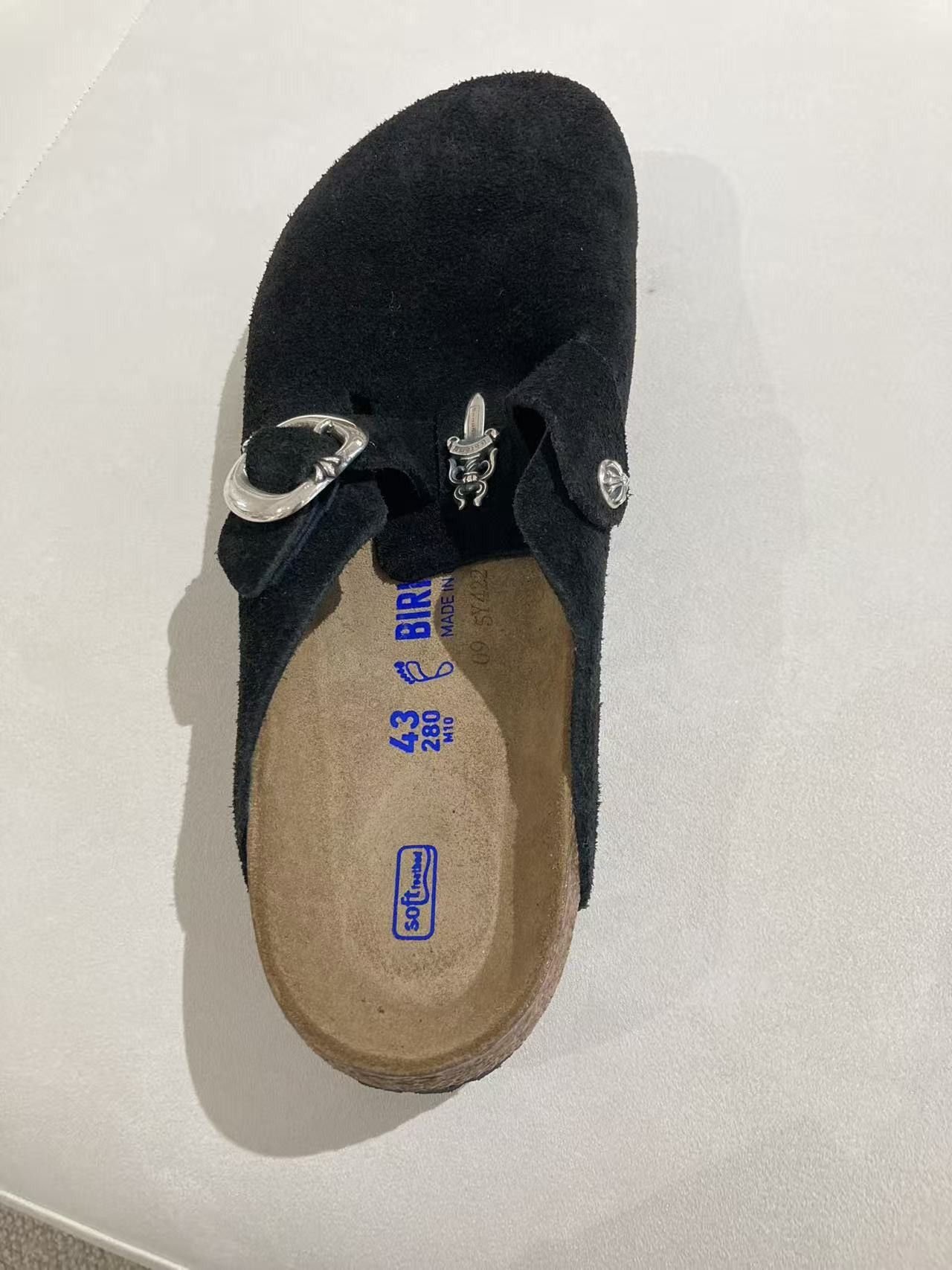 Chrome Hearts Chrome Hearts Birkenstock Silver Dagger Buckle Suede Sandals Size US 10 / EU 43 - 5 Thumbnail