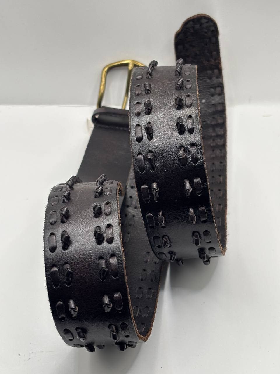 Vintage Pieces Amarion Studded Leather Belt - Size 95 - Boho Size 34 - 6 Thumbnail