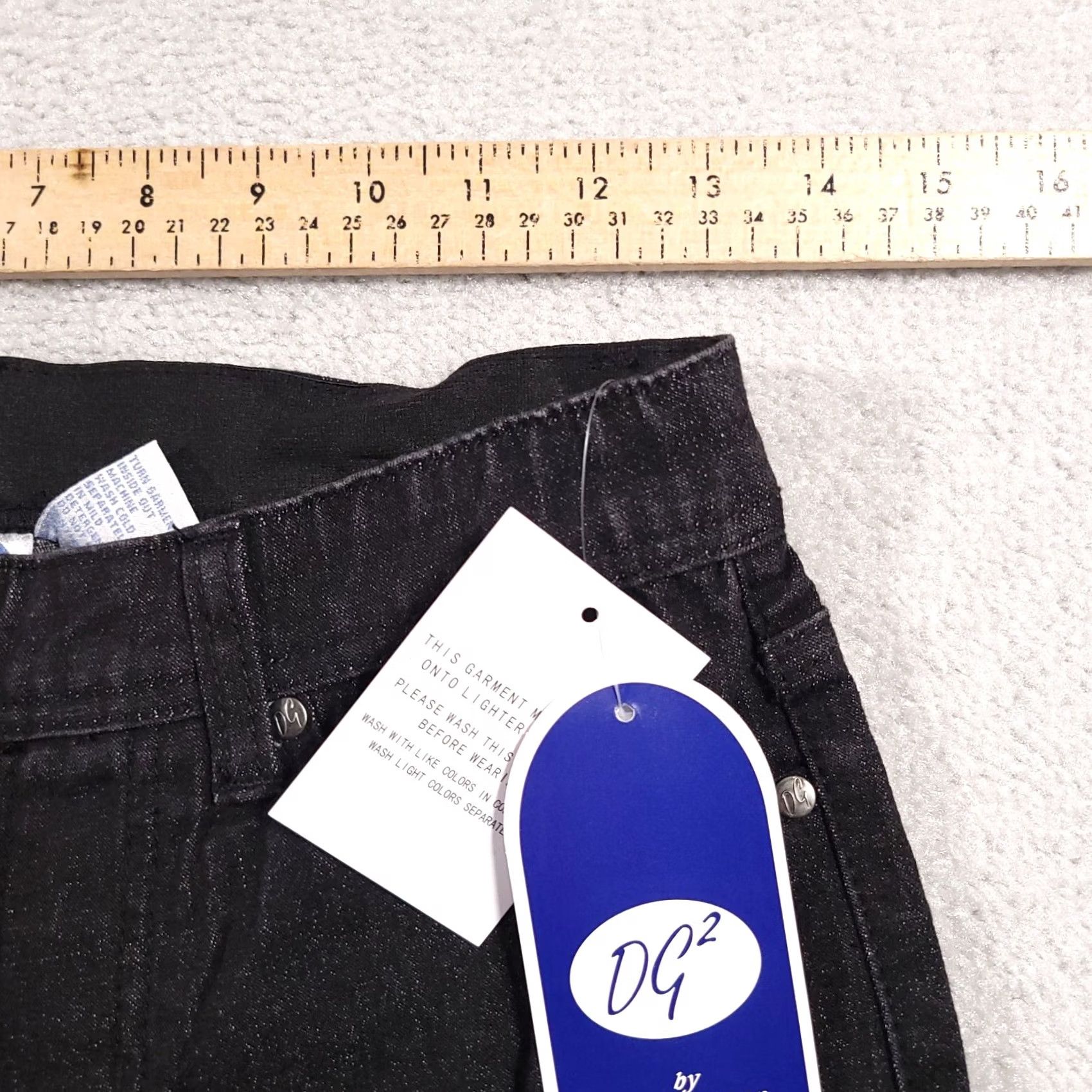 Denime DG2 Diane Gilman Pull On Jeans Women's PXS Black Stretch Denim Skinny Pants Size 26" / US 2 / IT 38 - 4 Thumbnail