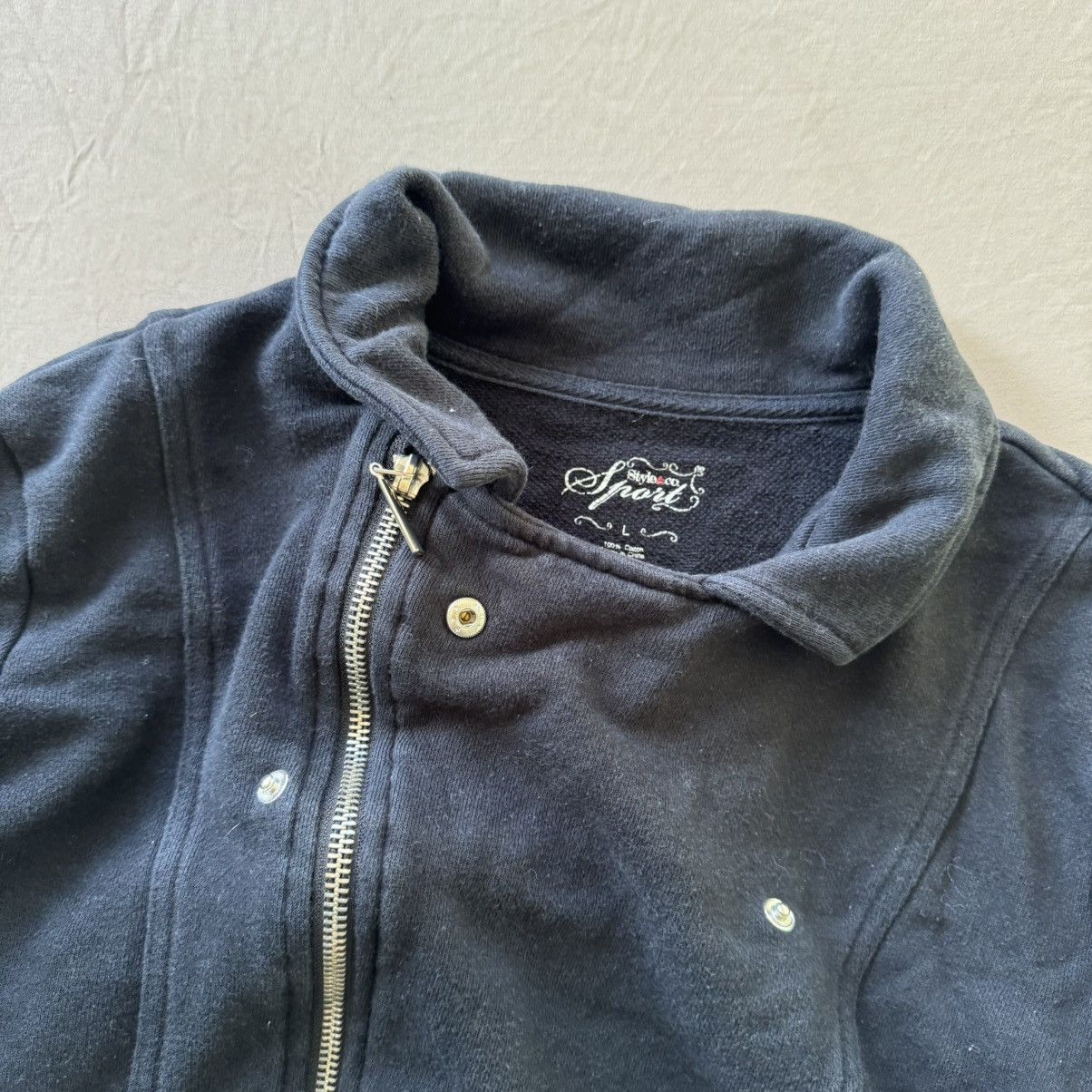 Style & Co Style & Co. Sport French Terry Moto Jacket Size L / US 10 / IT 46 - 5 Thumbnail