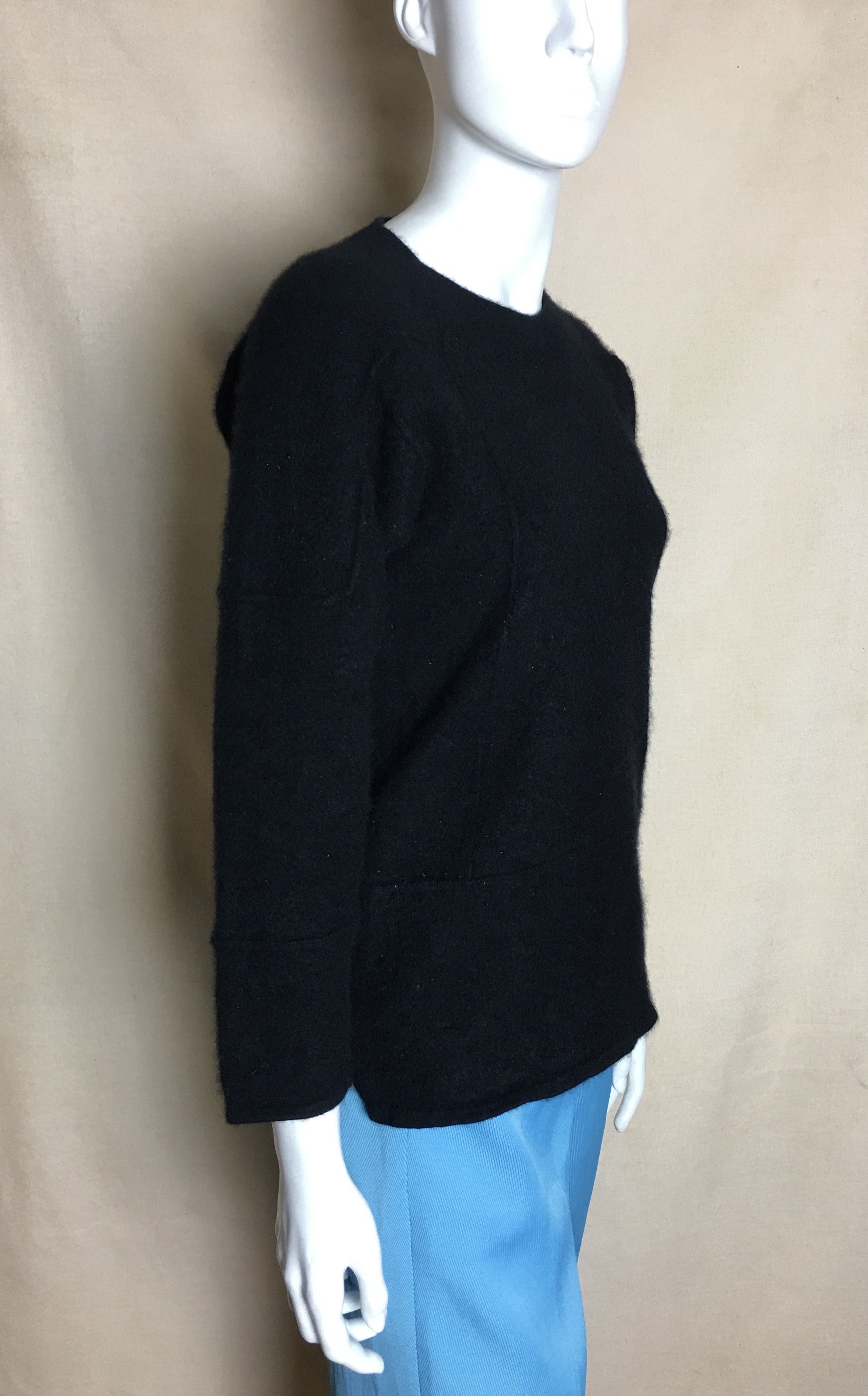 Helmut Lang Helmut Lang Cashmere Black Embroidered Sweater Size XS Size XS / US 0-2 / IT 36-38 - 3 Thumbnail