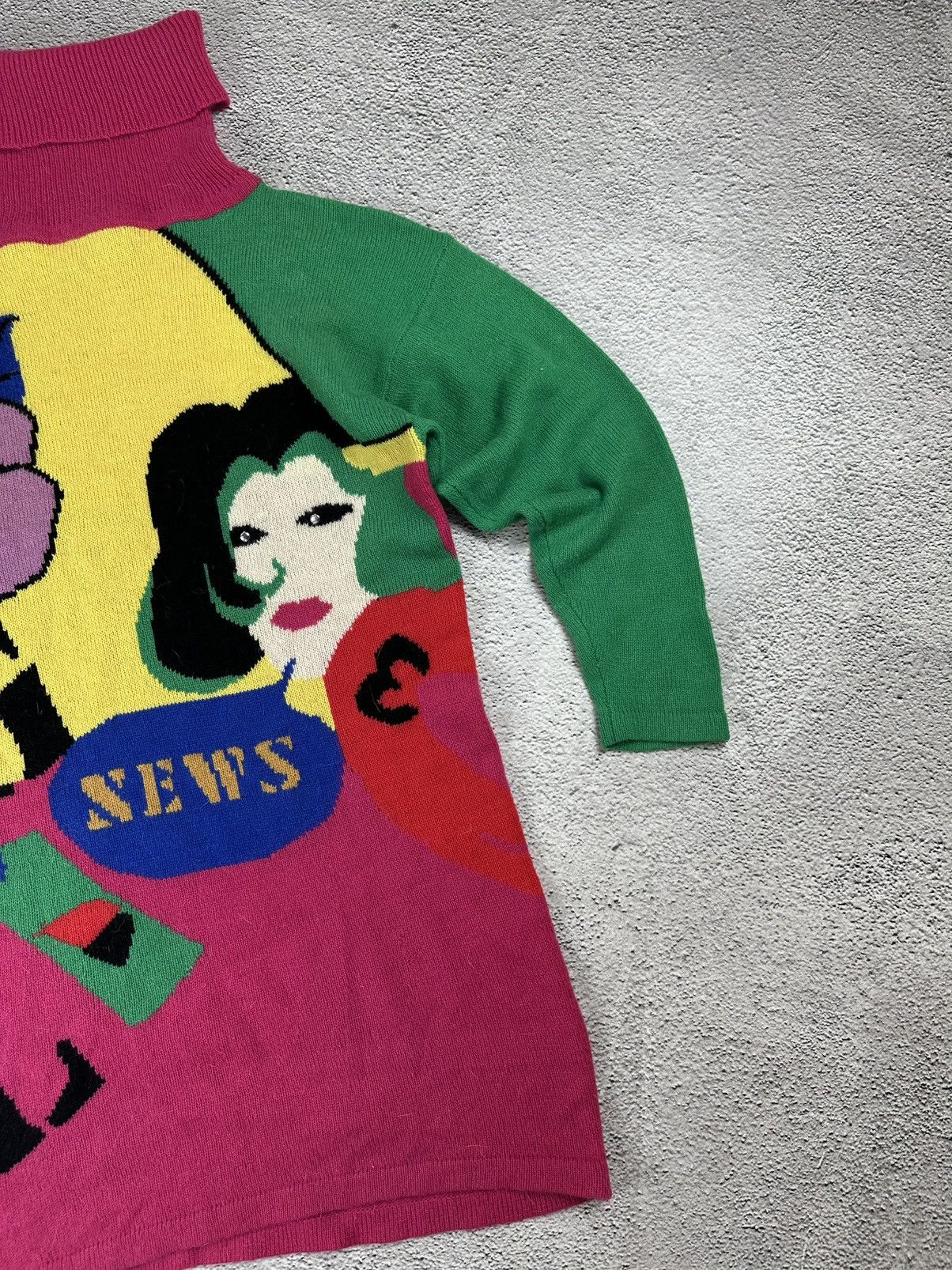 Hysteric Glamour Graph Line 80s Bold Graphic Knit Sweater Tunic Art Colorful Size M / US 6-8 / IT 42-44 - 6 Thumbnail