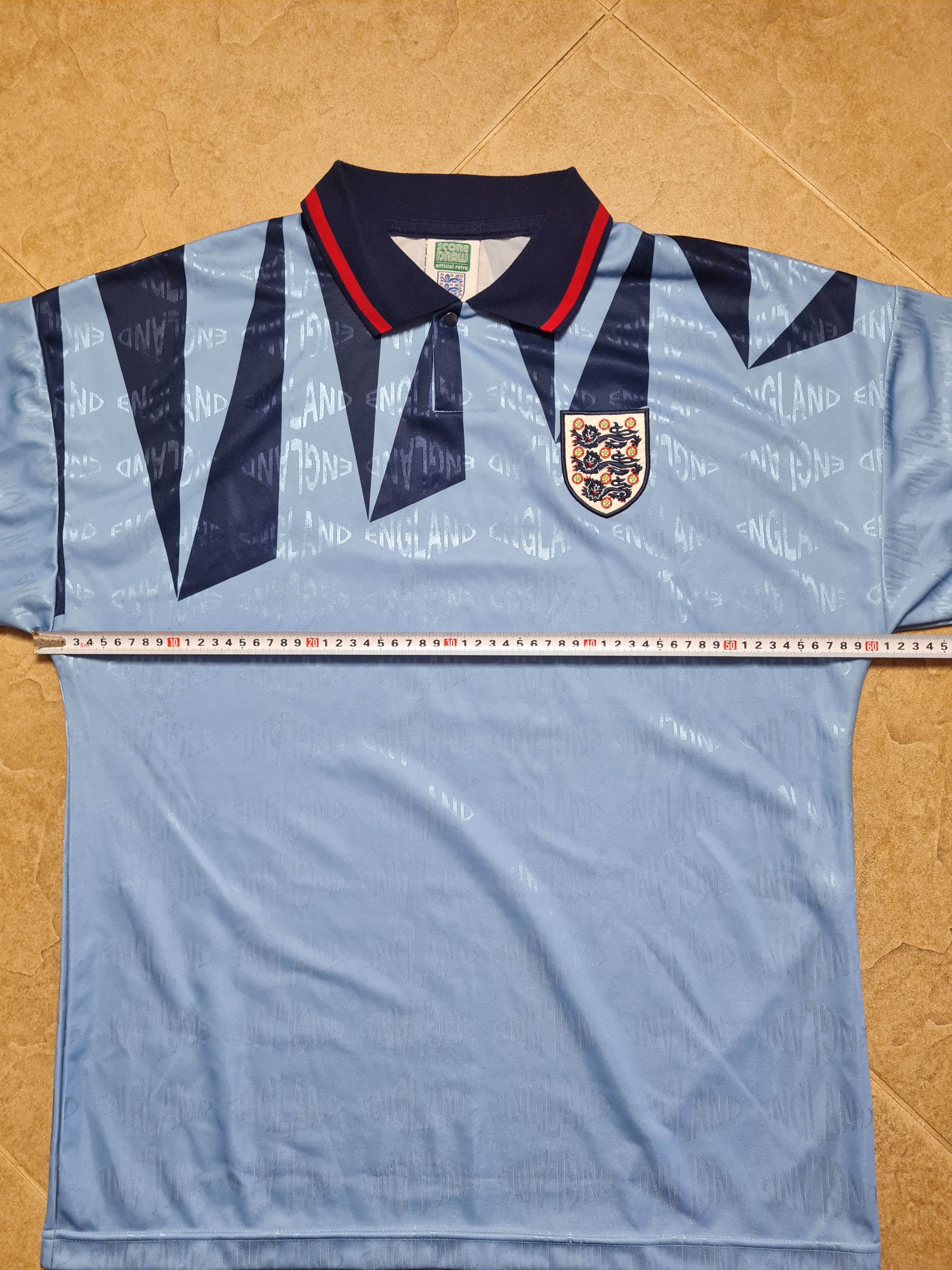 Other England Football Shirt Score Draw 3rd Away FA Retro 1990 Size US XL / EU 56 / 4 - 9 Thumbnail