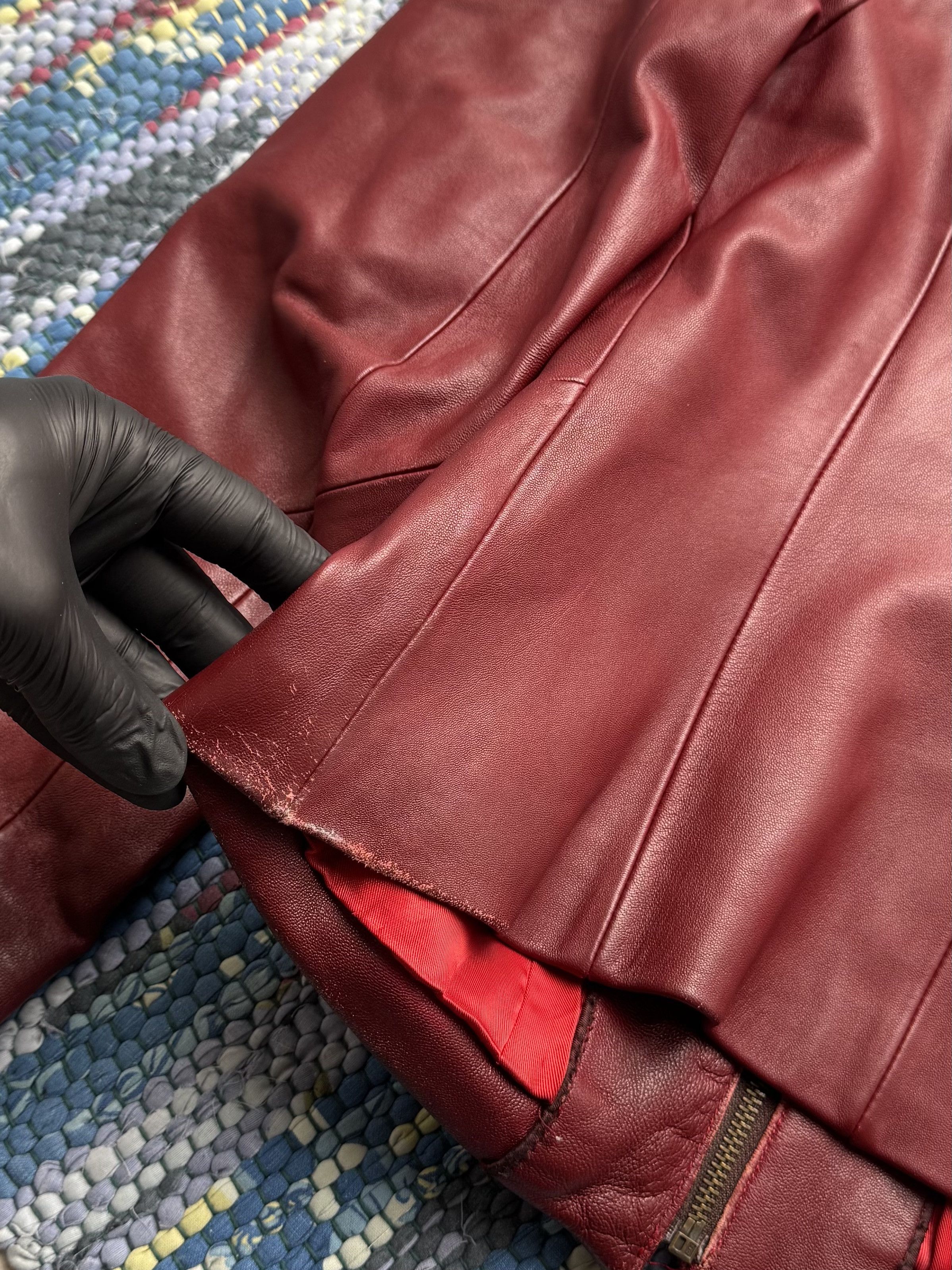 Vintage Vintage Genuine Leather Moto Jacket Zip Front Fitted Coat Size M / US 6-8 / IT 42-44 - 19 Thumbnail