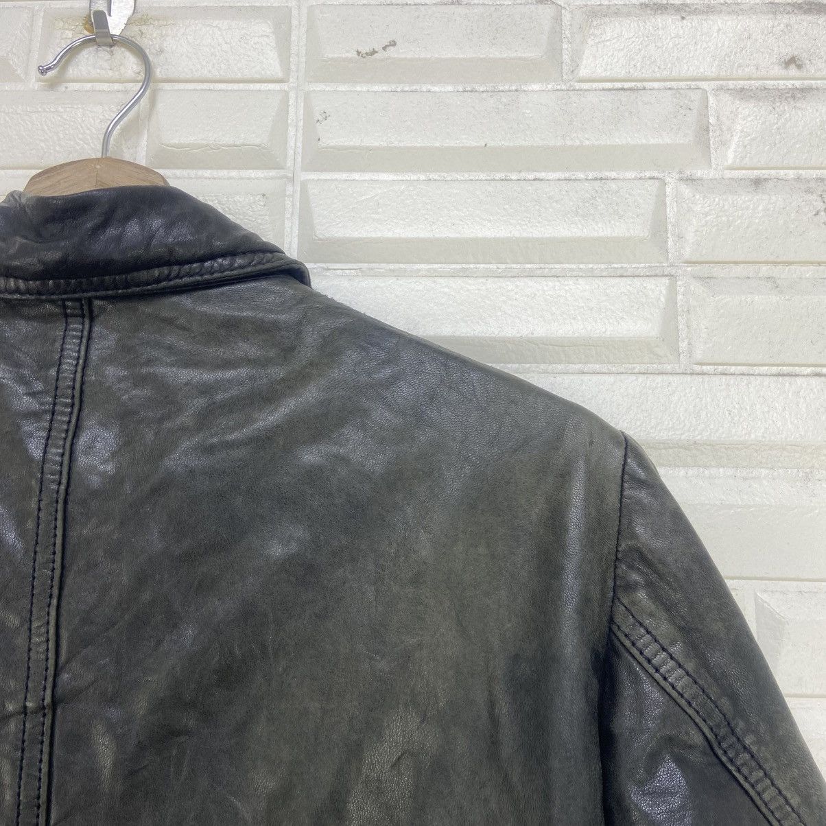 Ships Jet Blue Japanese Brand Ships Jet Blue Sheepskin Leather Jacket Size US XS / EU 42 / 0 - 16 Thumbnail