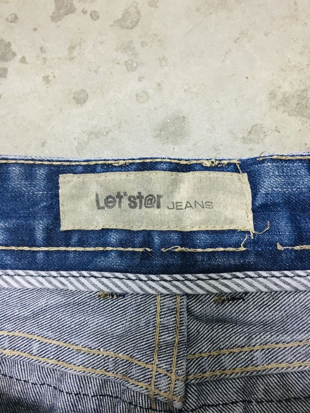 Japanese Brand Let’star Distressed Jeans (15) Size US 31 - 10 Thumbnail