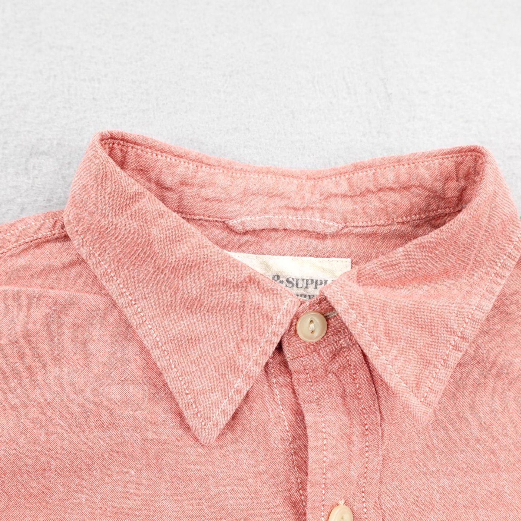 Ralph Lauren Ralph Lauren Denim Supply Shirt Mens Medium Orange Salmon Button-Up Long Sleeve Size US M / EU 48-50 / 2 - 2 Thumbnail