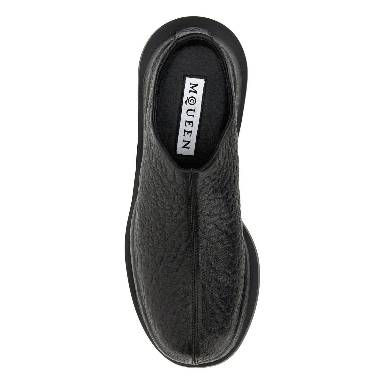 Alexander McQueen ALEXANDER MCQUEEN Wave Oversize Black Leather Slippers New & Size US 7 / IT 37 - 4 Thumbnail