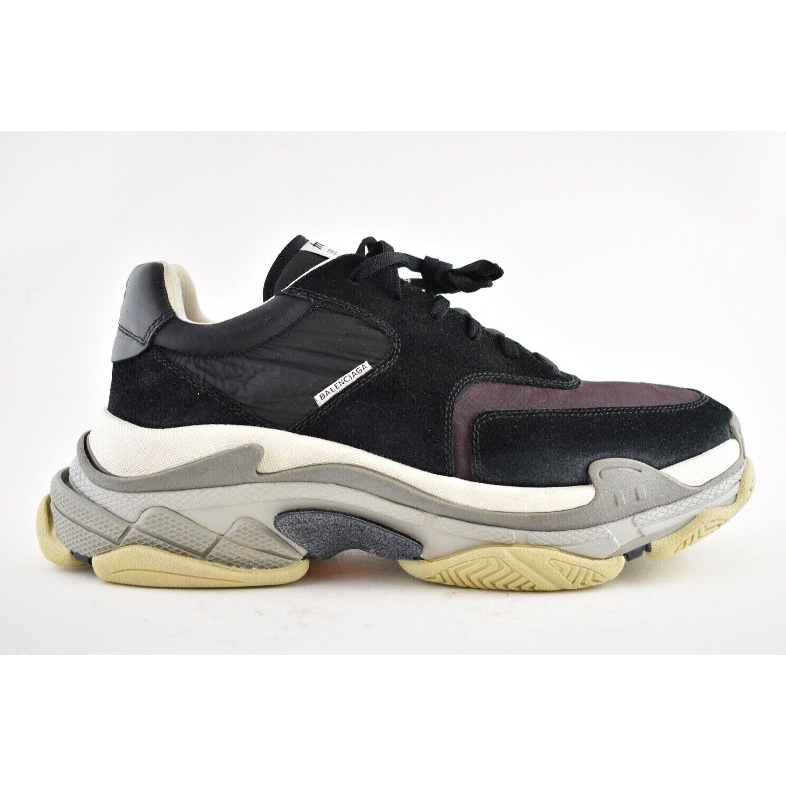 Balenciaga Balenciaga Triple S Mens V2 Black Burgundy Nylon Speed Size US 12 / EU 45 - 3 Thumbnail