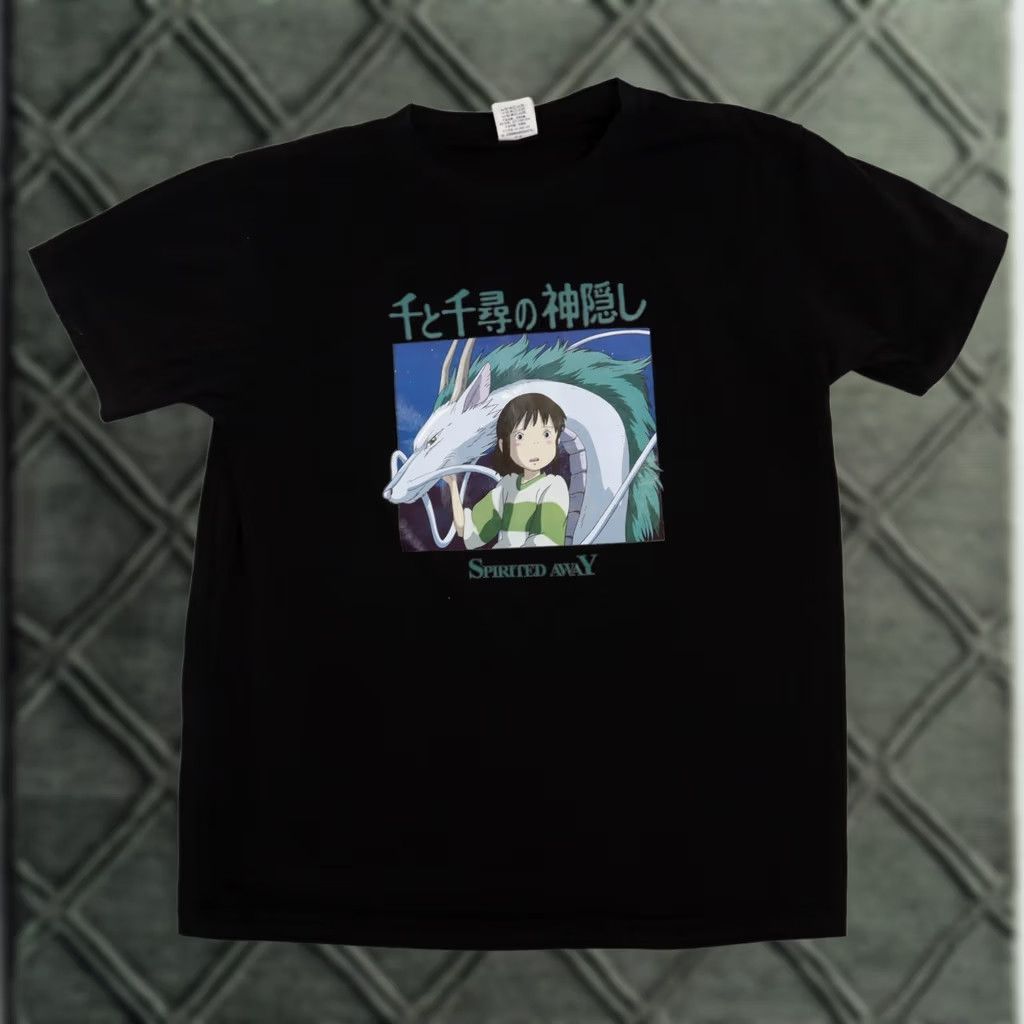 Vintage Spirited Away Arriveguide Shirt Adult Medium Black Spirit T-Shirt Mens Size US M / EU 48-50 / 2 - 1 Thumbnail